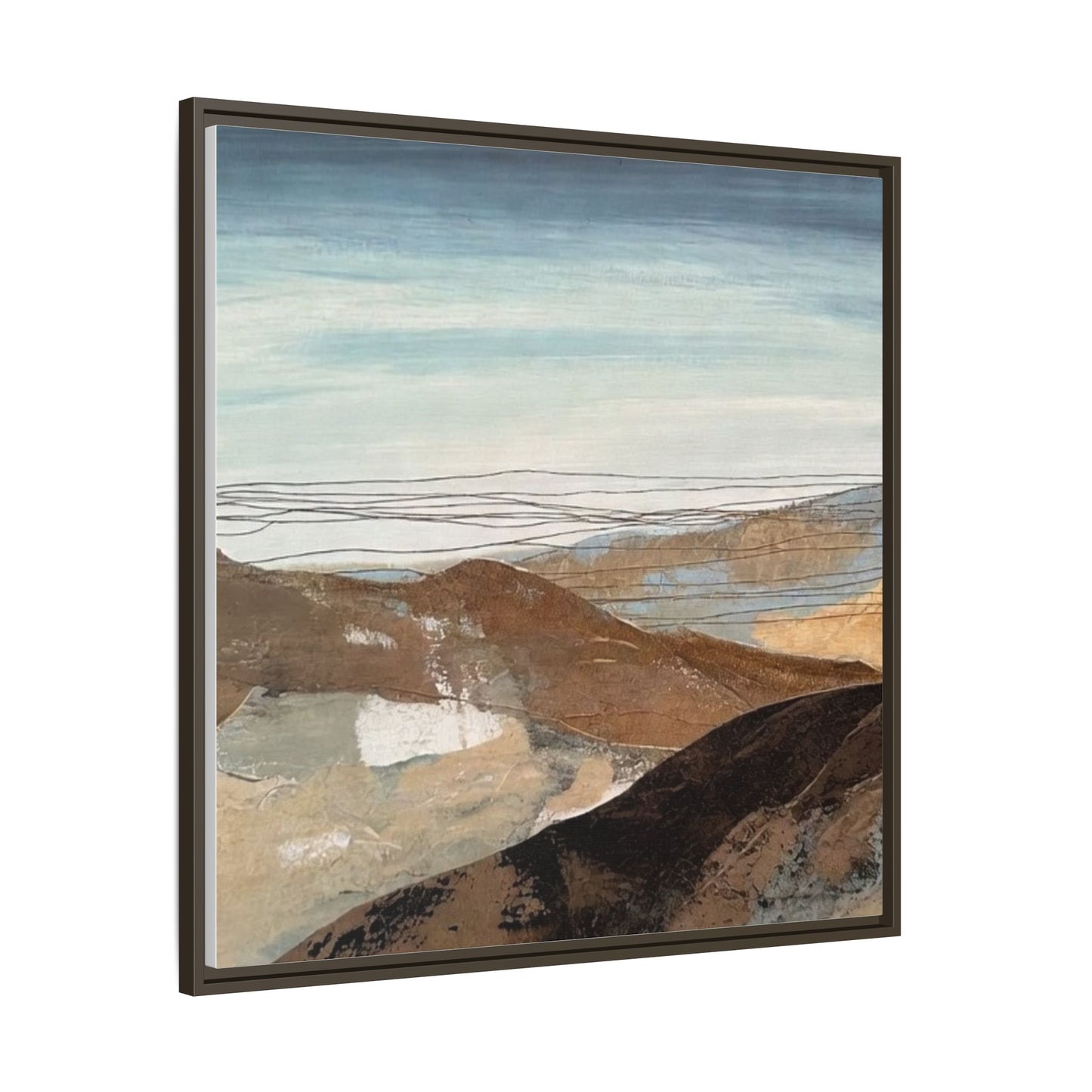 Framed Matte Canvas Art — Serene Abstract Landscape