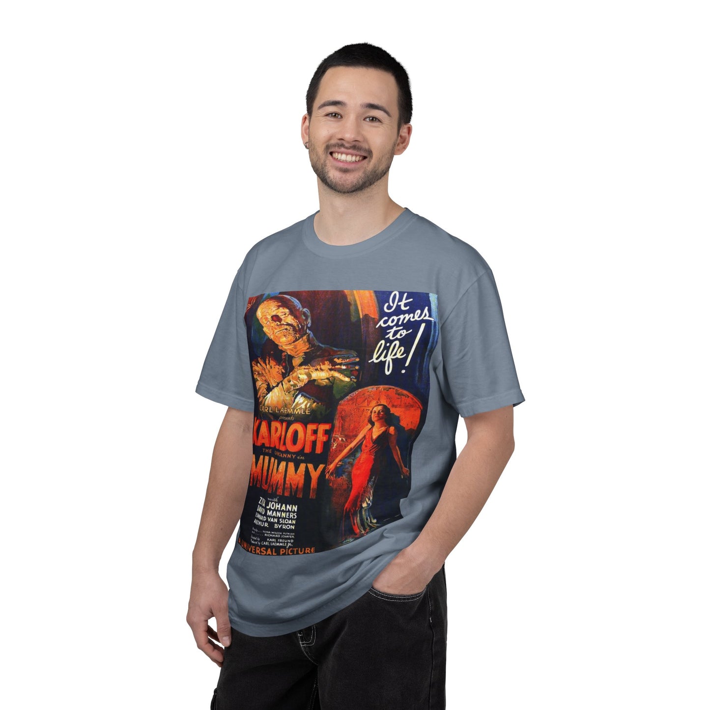 Mummy Movie Poster T‑Shirt — Vintage Karloff Horror Graphic Tee