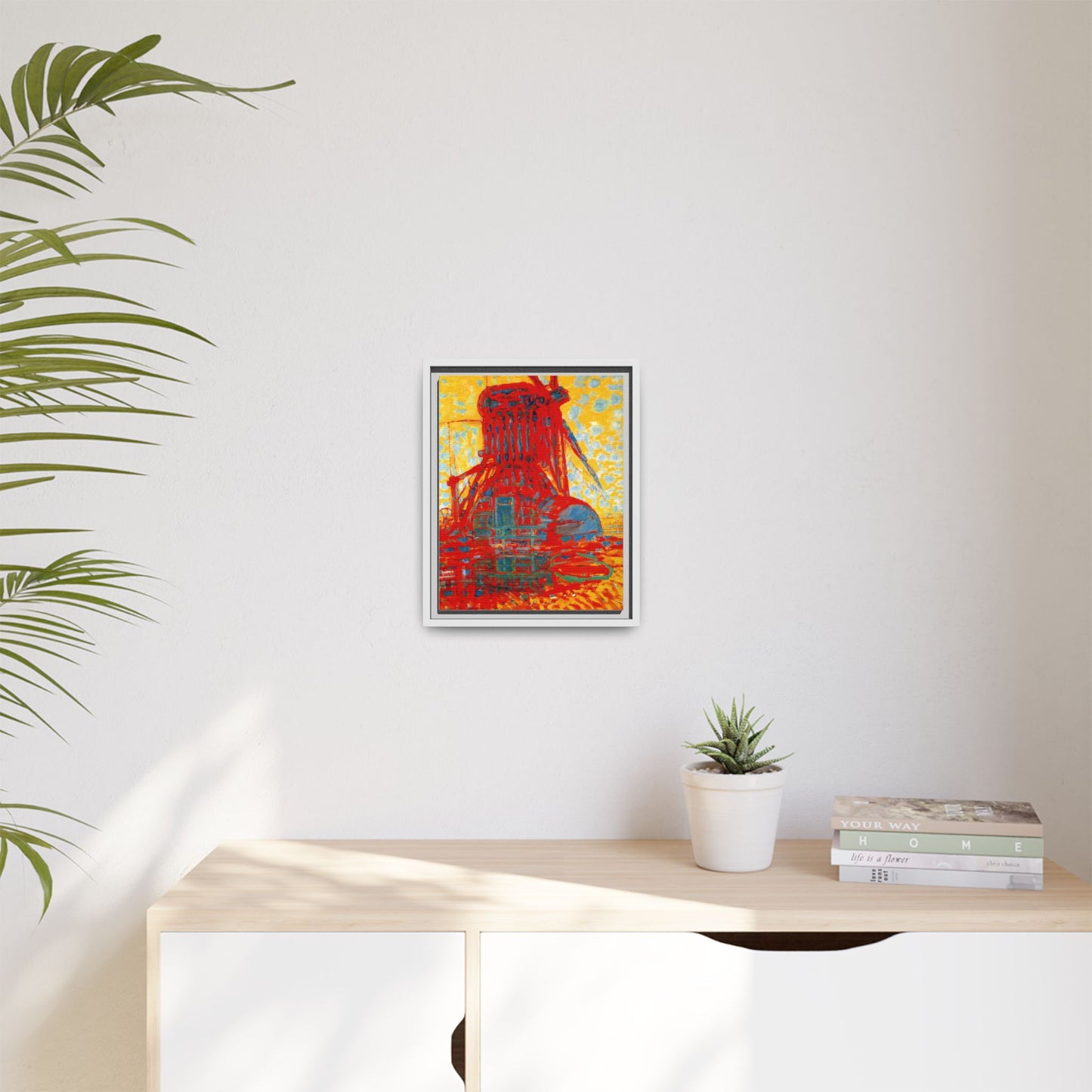 Mill by Sunlight by Piet Mondrian Matte Framed Canvas Wall Art Print