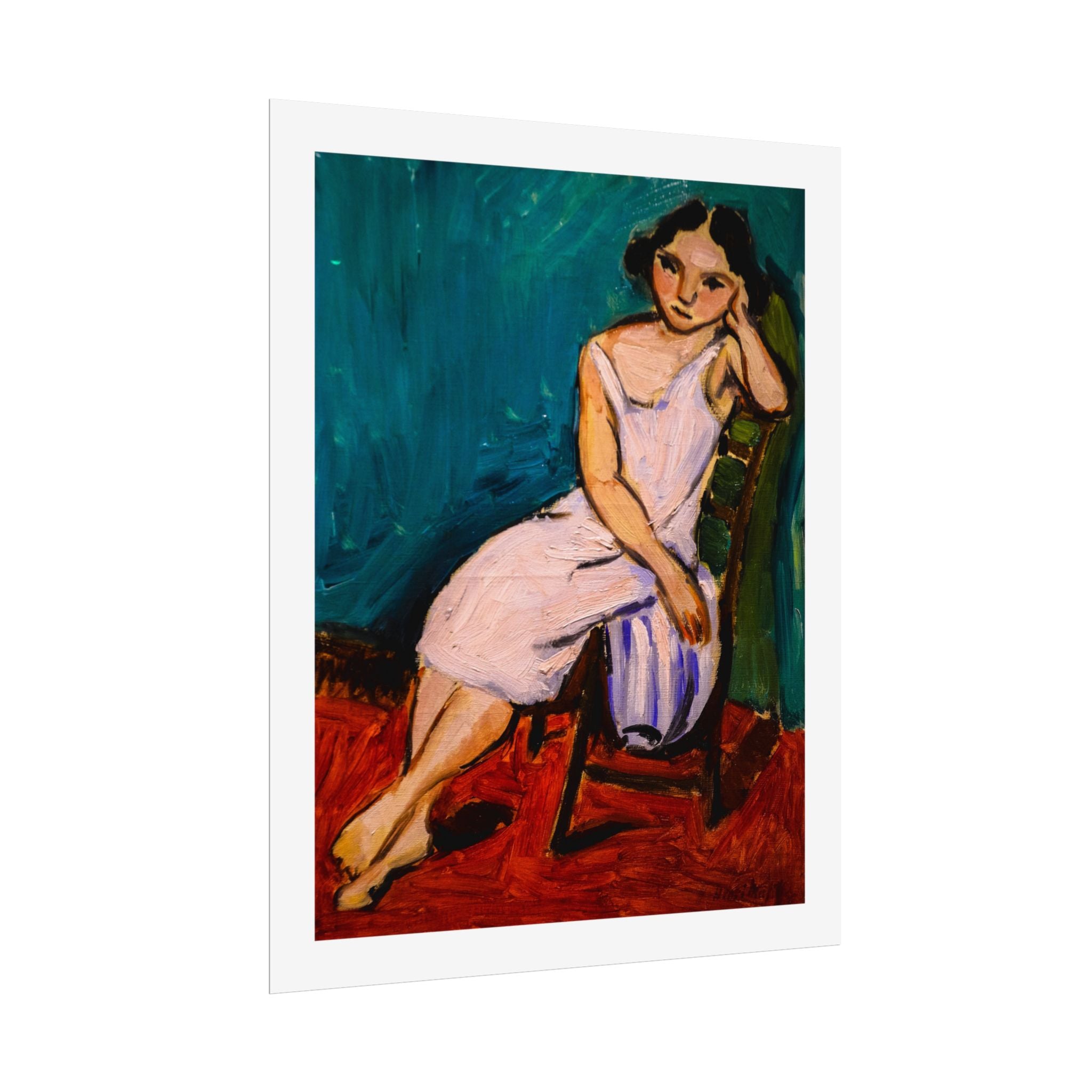 Jeune Fille assise by Henri Matisse Wall Art Print