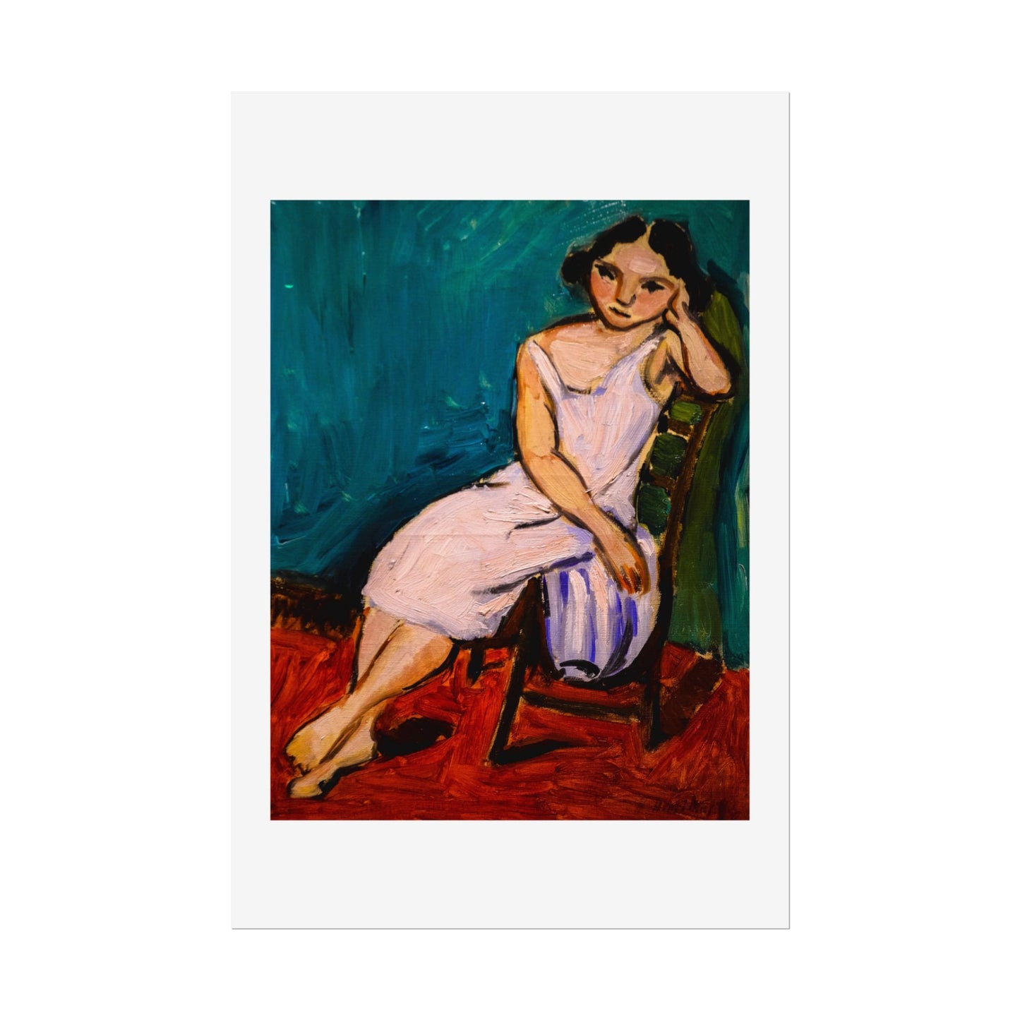 Jeune Fille assise by Henri Matisse Wall Art Print
