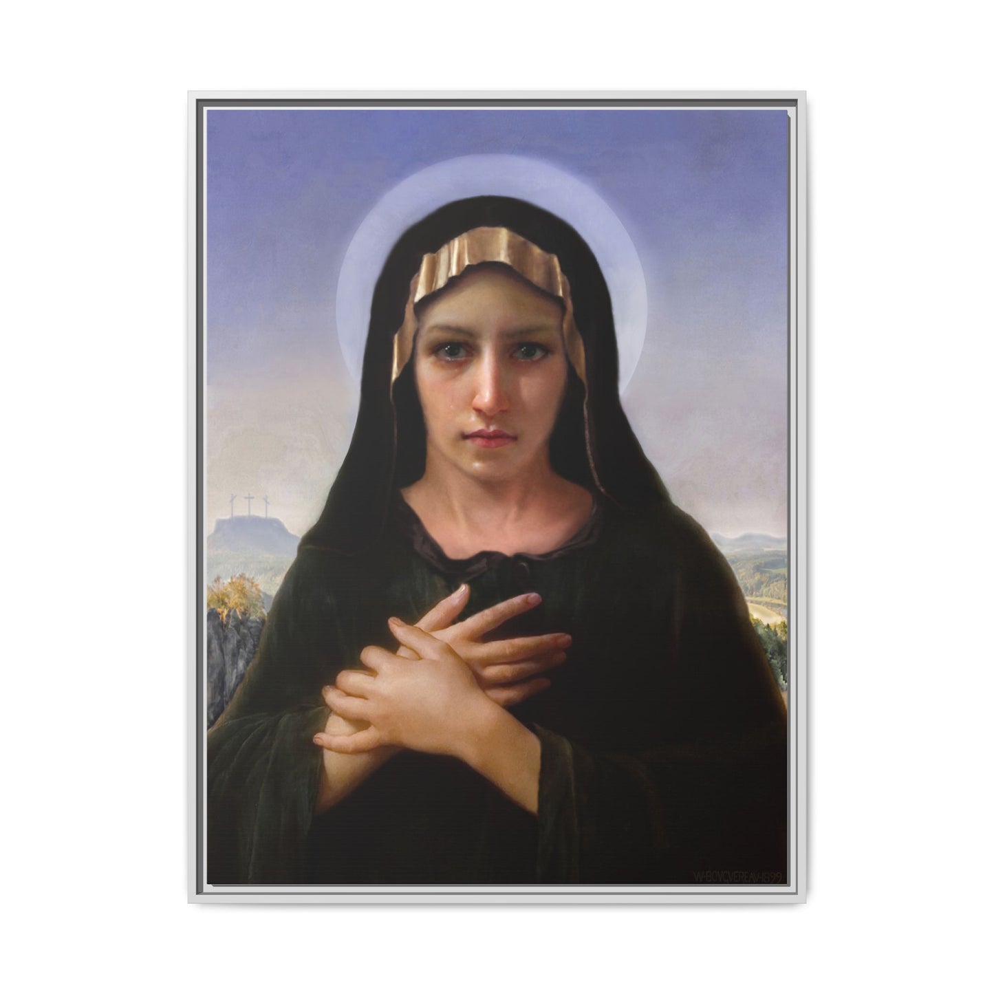 Virgo Solitudinis by William Adolphe Bouguereau Framed Matte Canvas Print