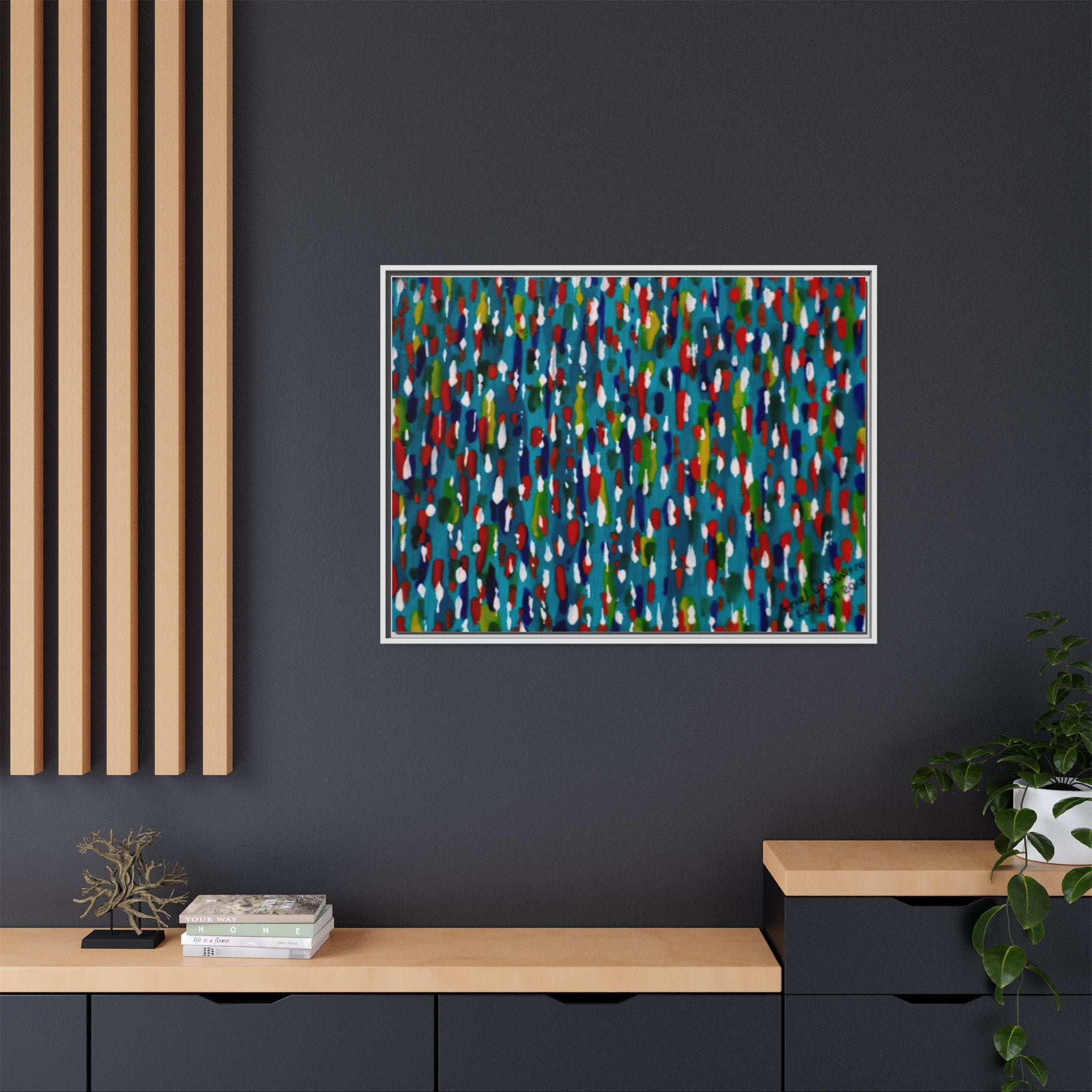 Colours Of The Soul Reflecting On Water by Ariel Chavarro Avila Matte Canvas Framed Art