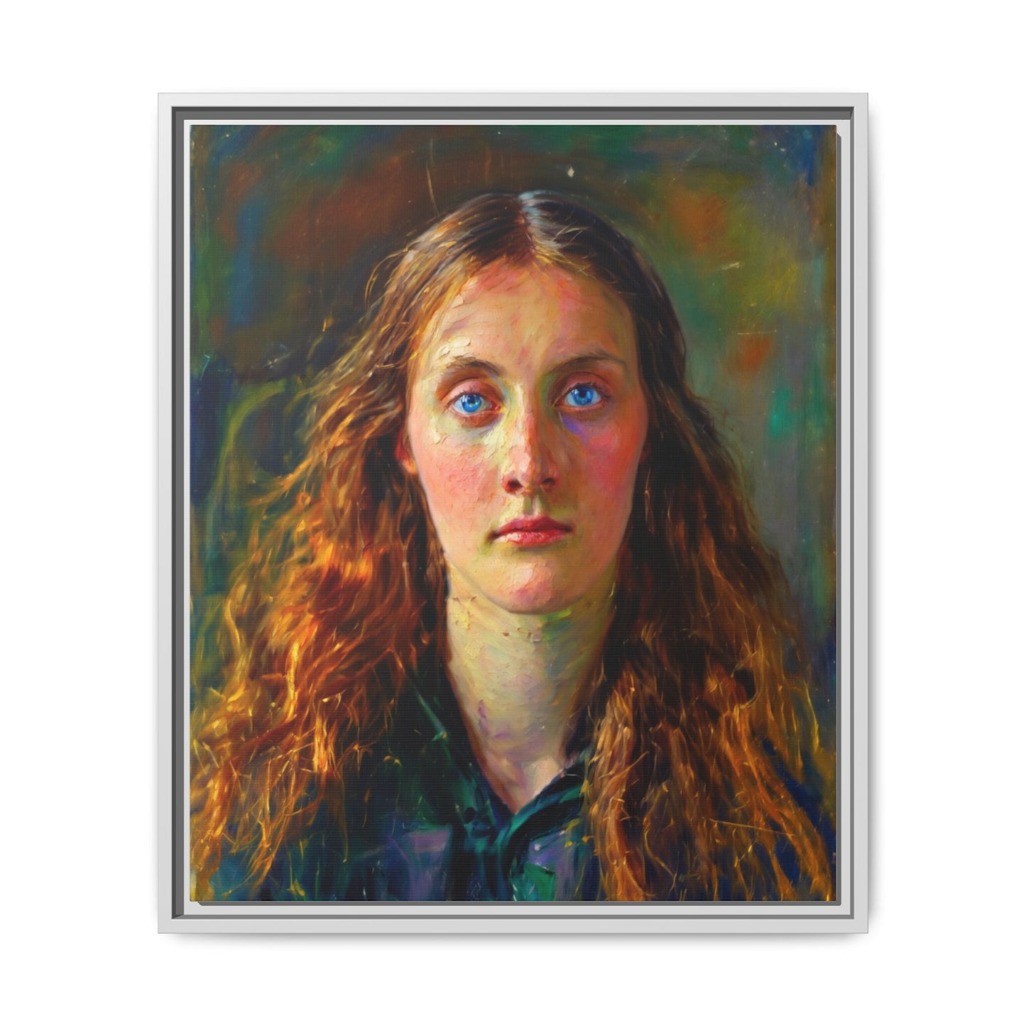 Framed Matte Canvas Print — Vintage Portrait Art