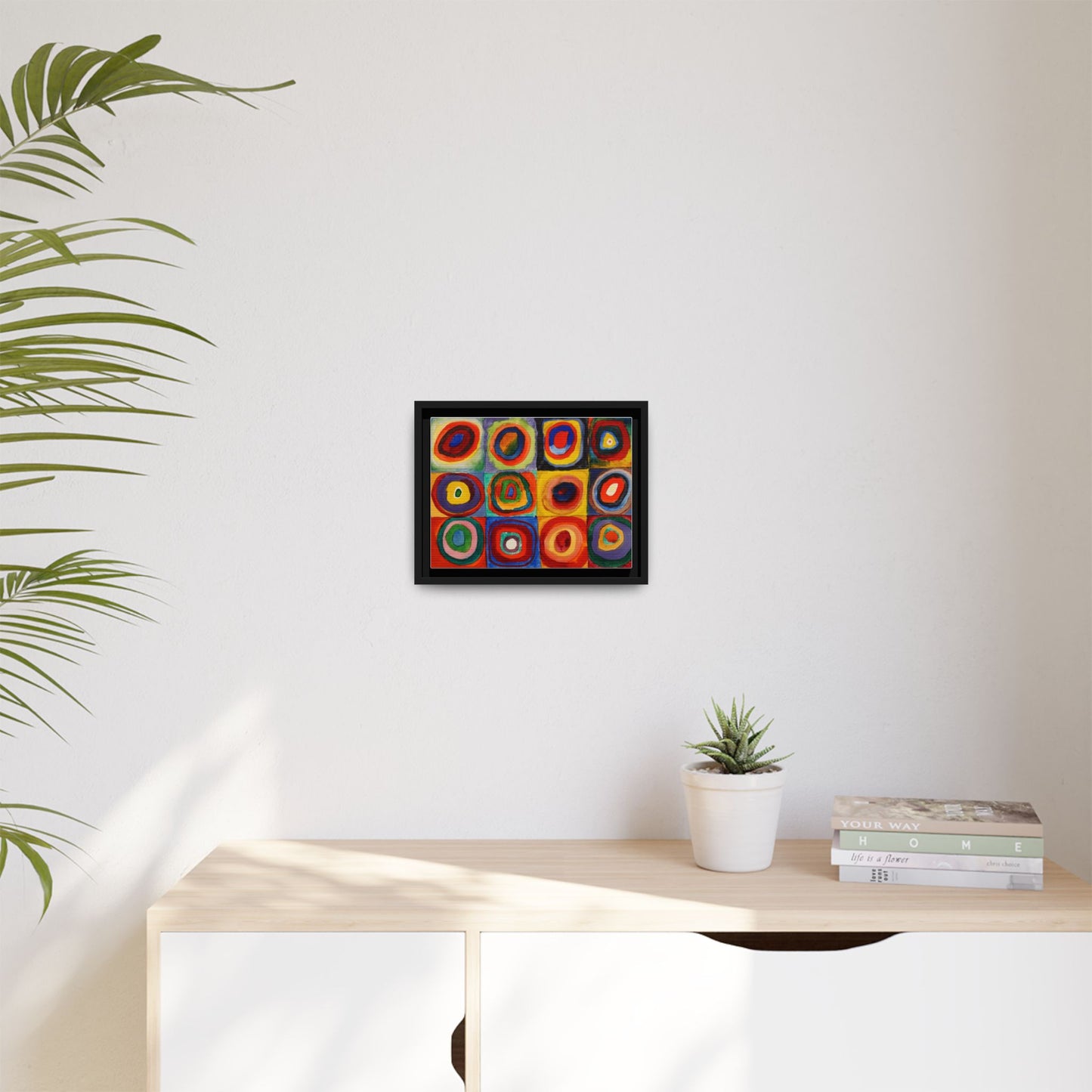 Colour Study, Squares with Concentric Circles by Vassily Kandinsky Framed Abstract Canvas Print