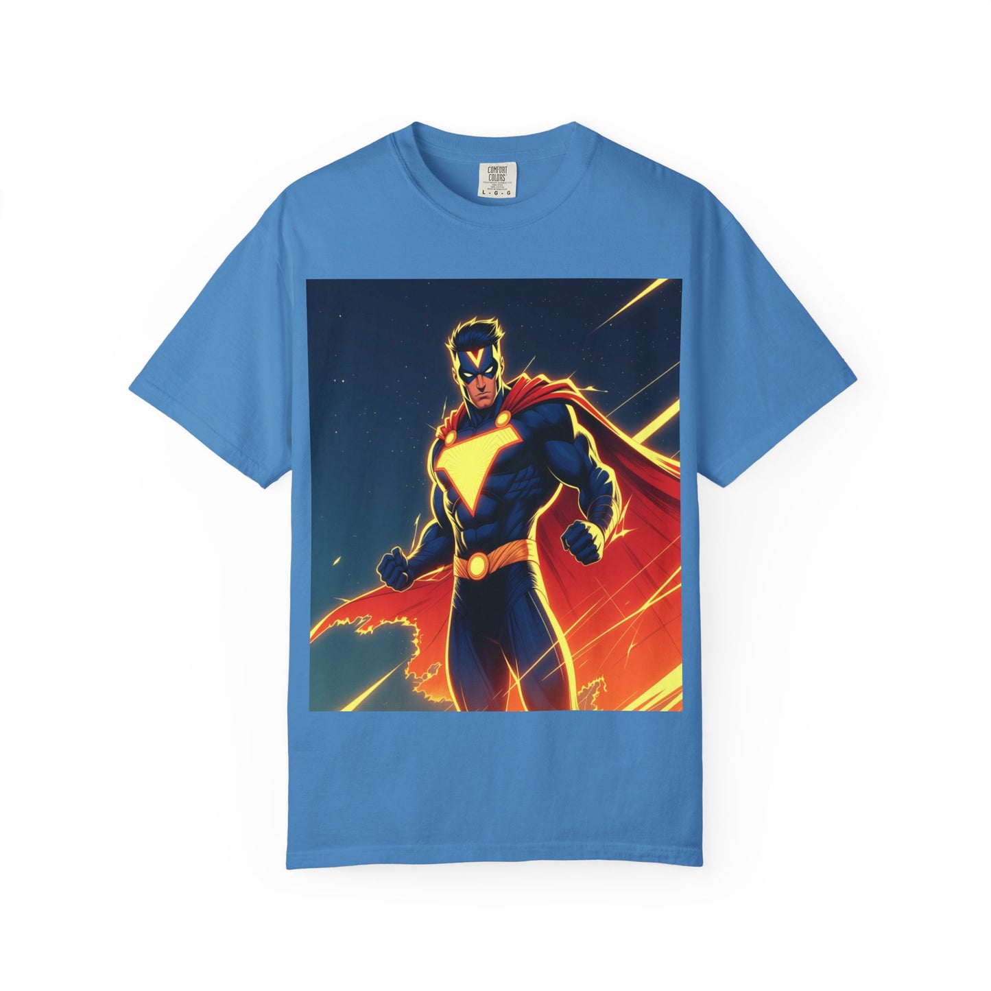 Superhero Graphic T-Shirt – Bold Cape Hero Design