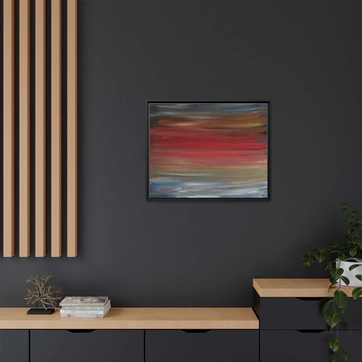 Misty morning by Norman Barrett Framed Matte Canvas Wall Art