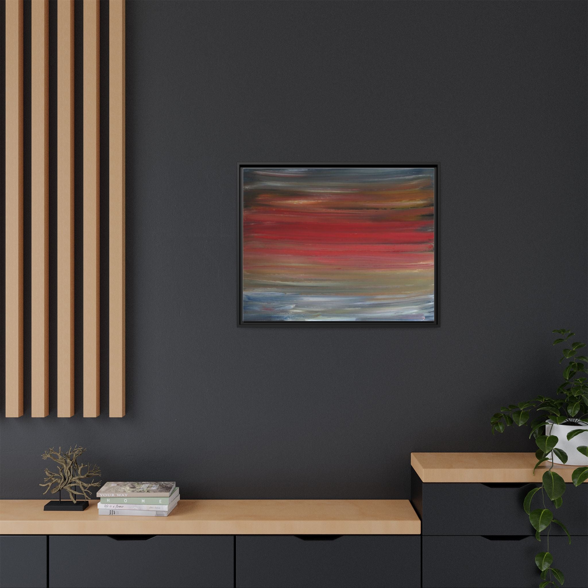 Misty morning by Norman Barrett Framed Matte Canvas Wall Art