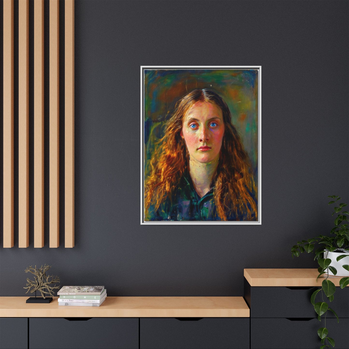 Framed Matte Canvas Print — Vintage Portrait Art