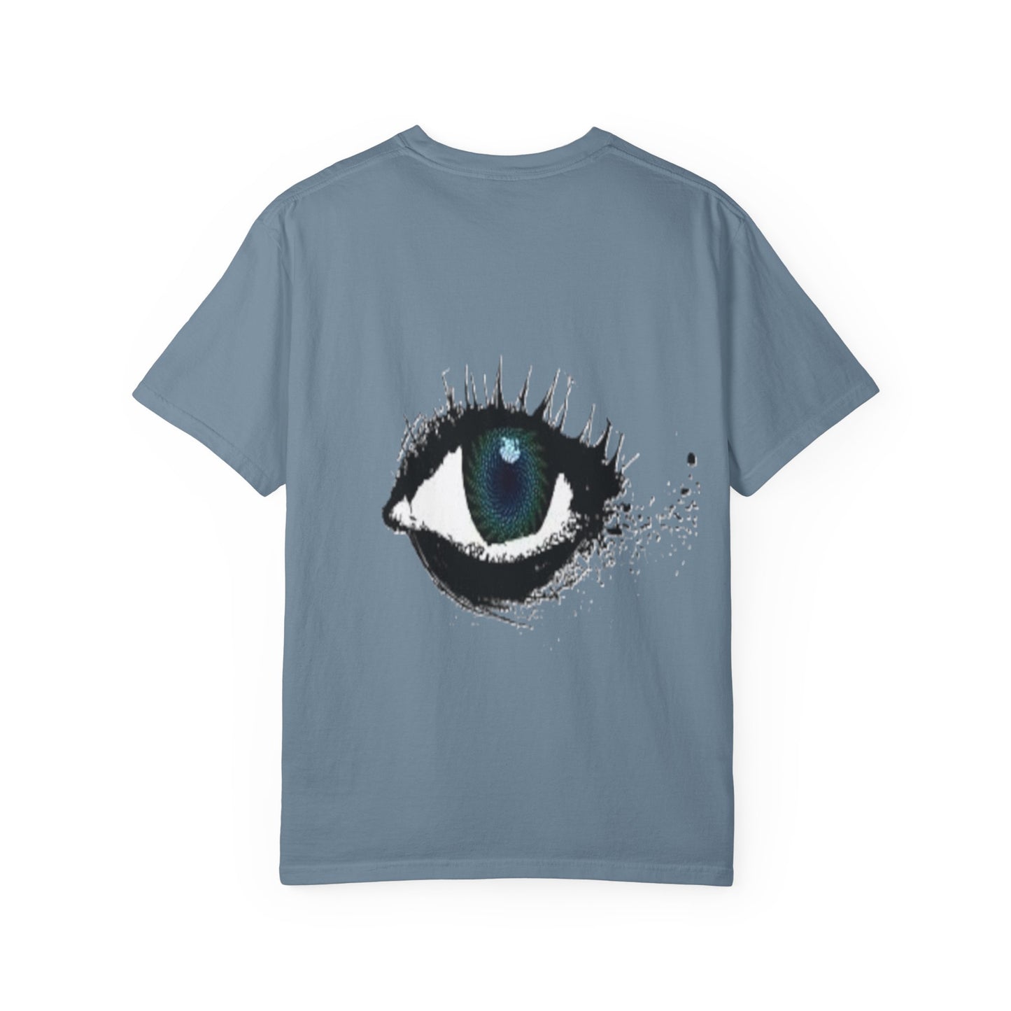 Eye Graphic T-Shirt — Blue Iris Grunge Art Tee