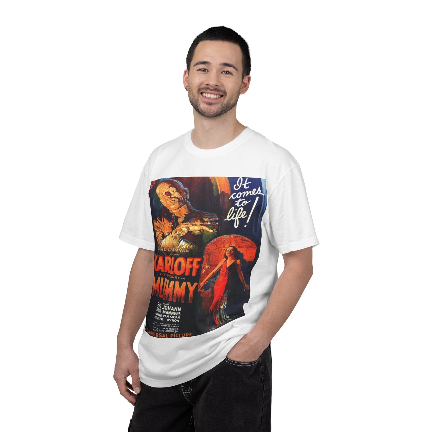 Mummy Movie Poster T‑Shirt — Vintage Karloff Horror Graphic Tee