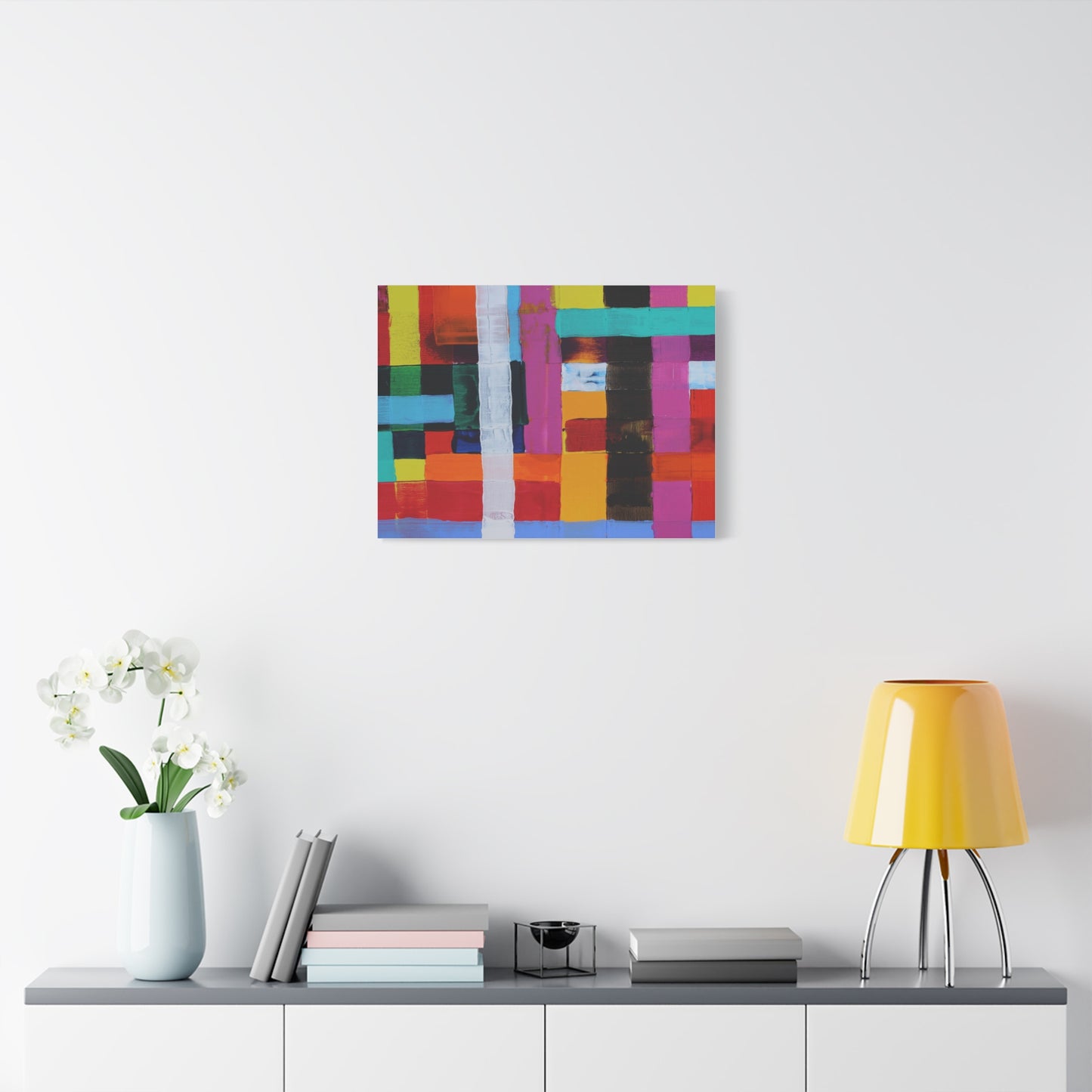 Farbfeld Malerei (Acryl) by Unknown Artist Matte Canvas Print Wall Art