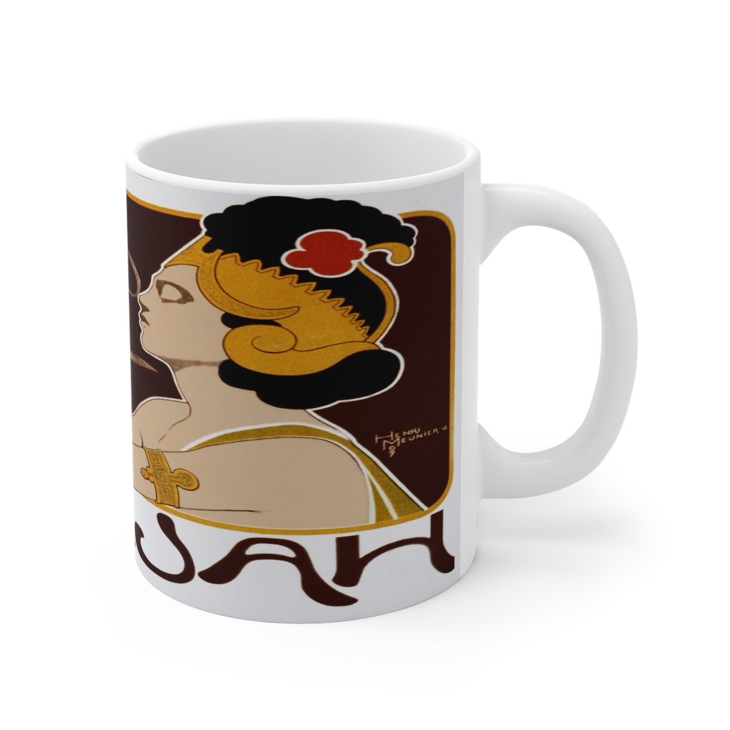 Art Nouveau Tea Lady Mug – Vintage Steam Coffee Cup