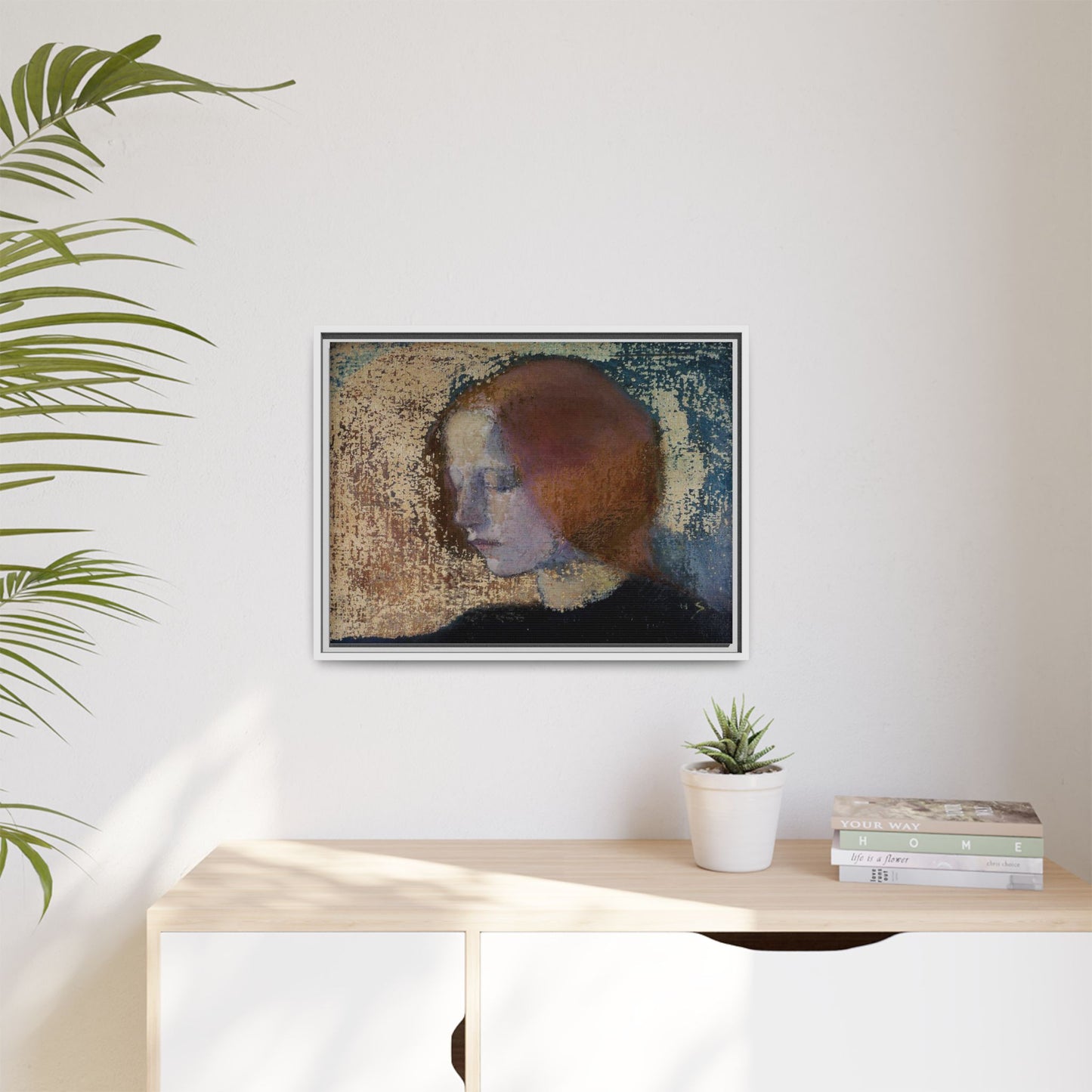 Fragment by Helena Schjerfbeck Framed Matte Canvas Art Print