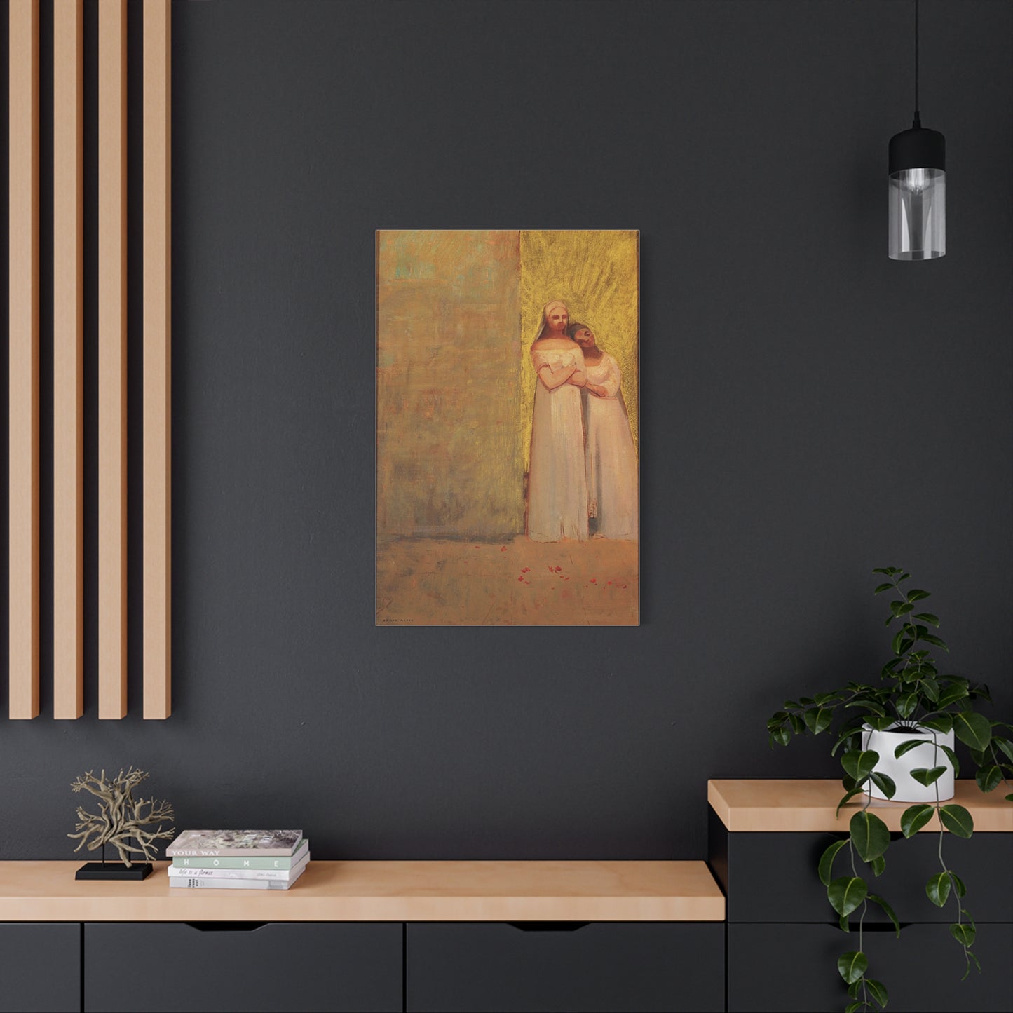 The Two Graces by Odilon Redon Matte Canvas Wall Art Print