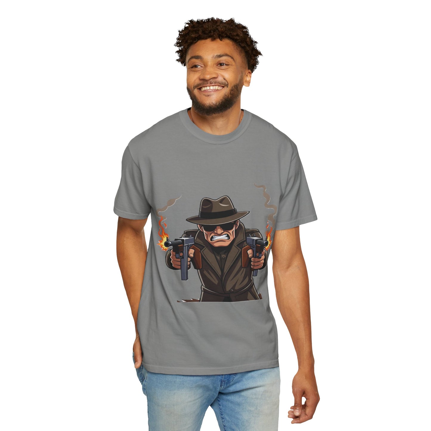 Vintage Gangster Shooter T-Shirt – Retro Mobster Graphic Tee