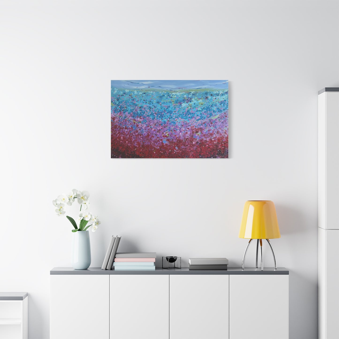 Bloom by Unknown Abstract Coastal Bloom Canvas Wall Art — Matte Stretched 1.25"
