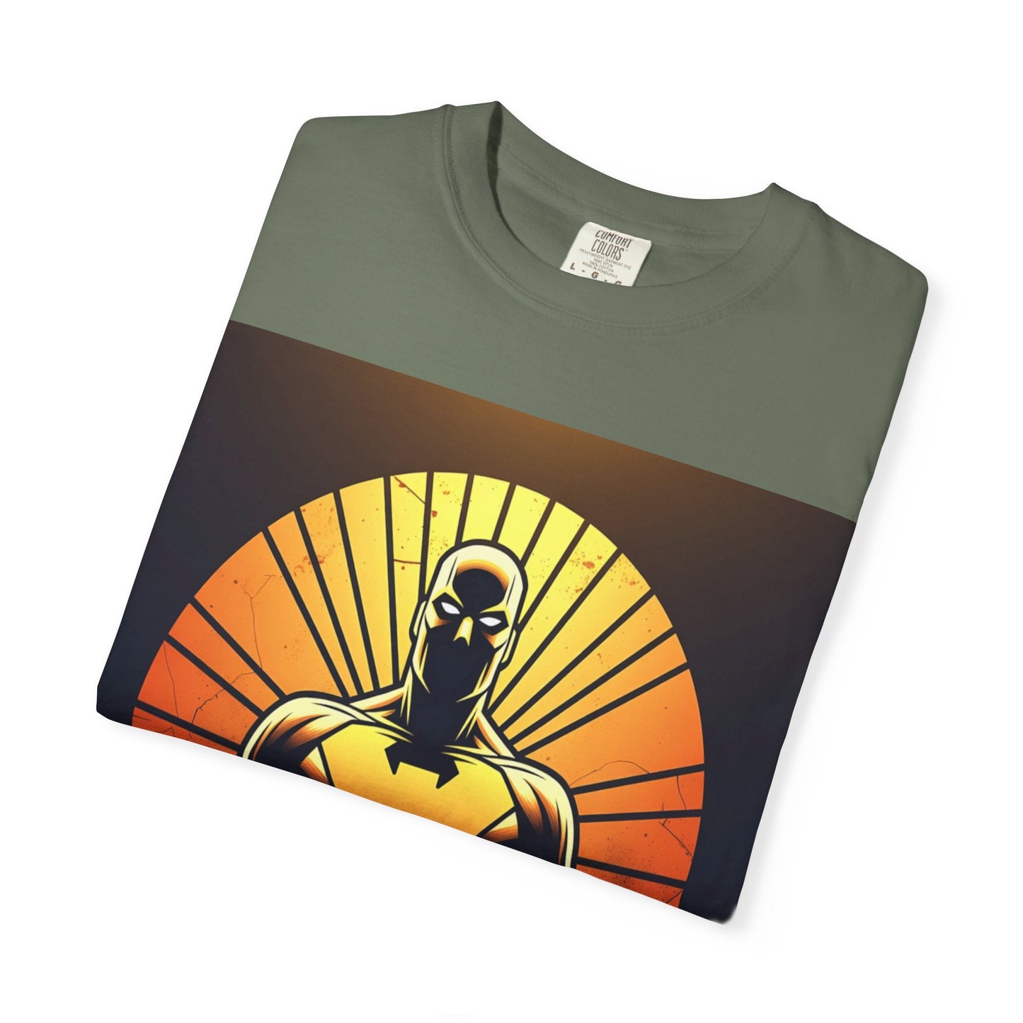 Superhero Sunrise T-Shirt — Bold Chest Emblem Graphic