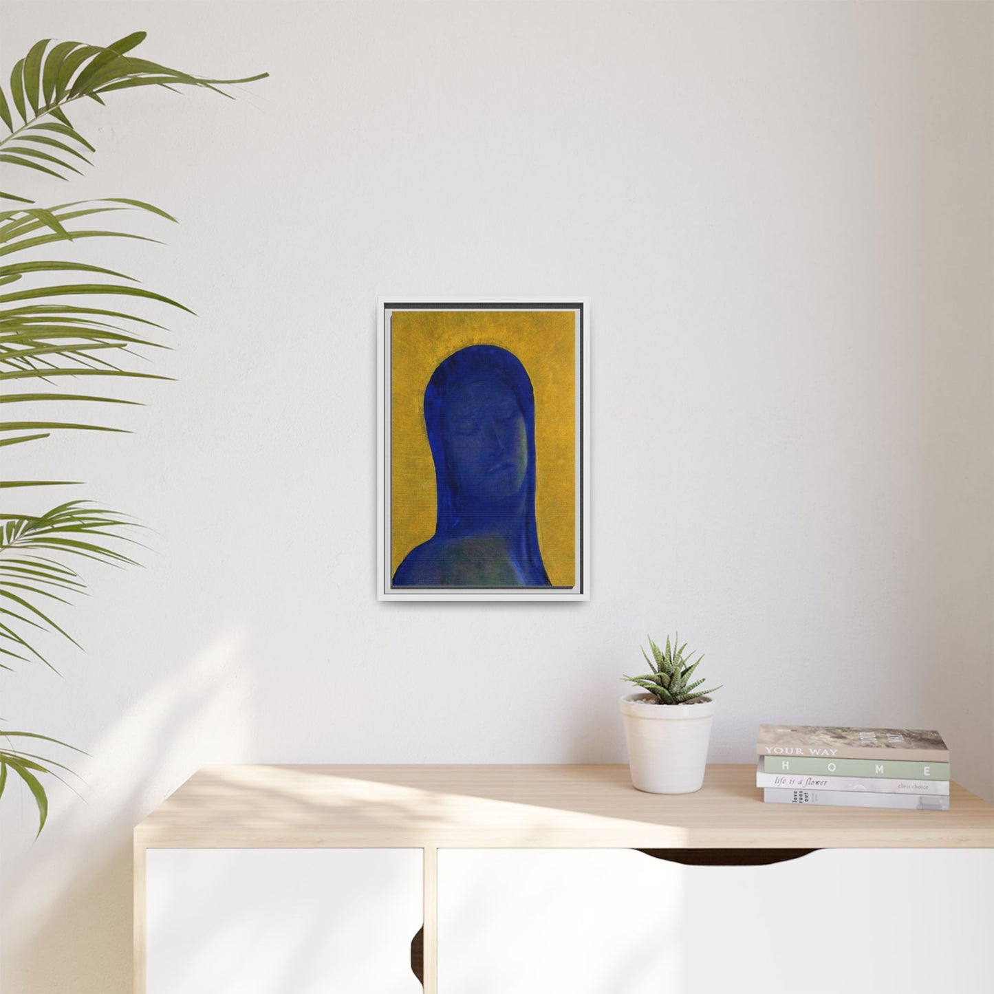 Closed Eyes by Odilon Redon Framed Matte Canvas Wall Art Print