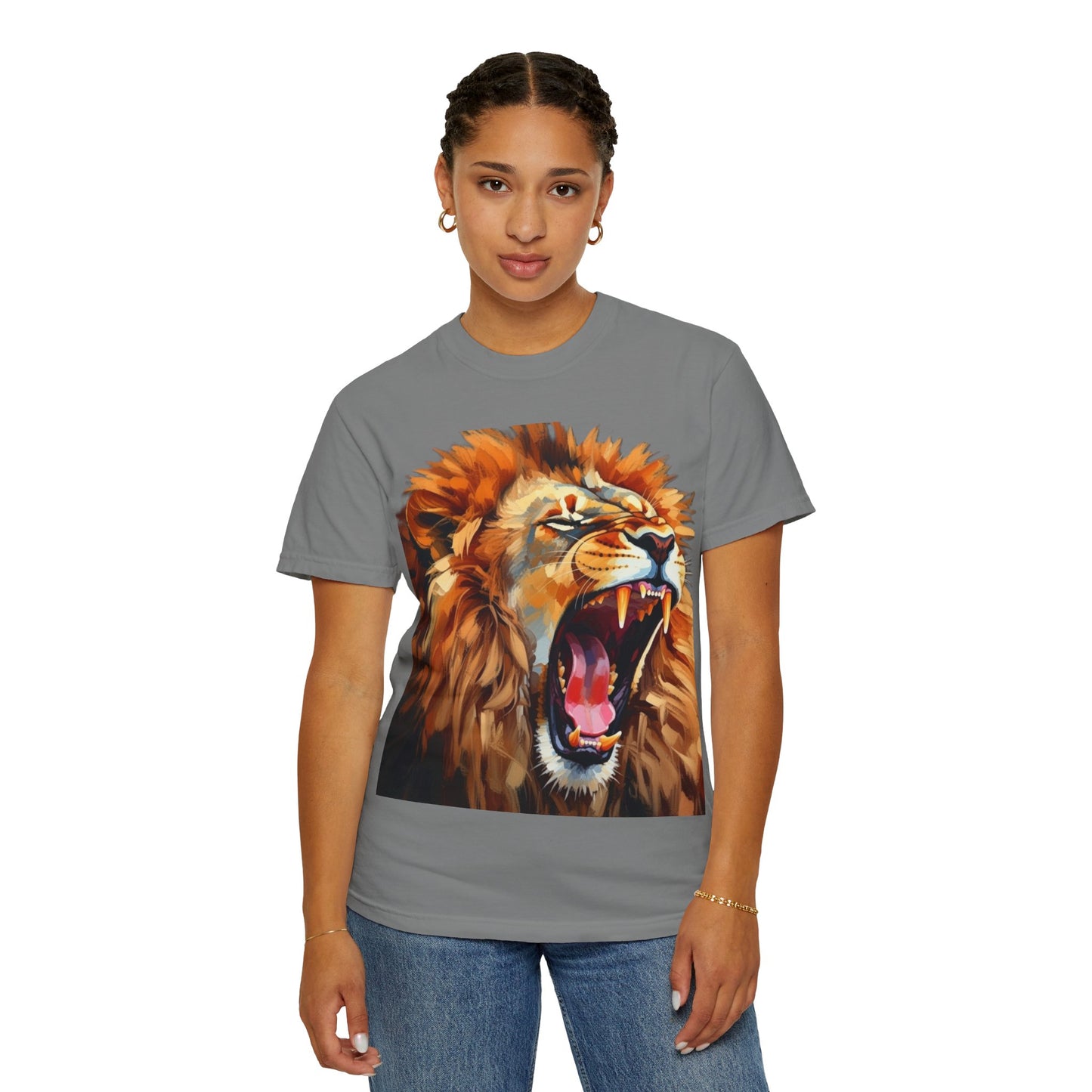 Roaring Lion T-Shirt Bold Wildlife Graphic Tee