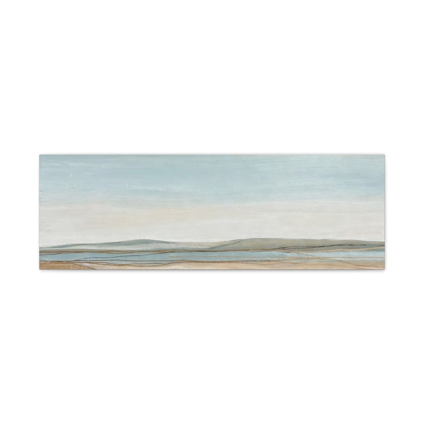 Coastal Pastel Landscape Canvas — Matte Stretched Wall Art