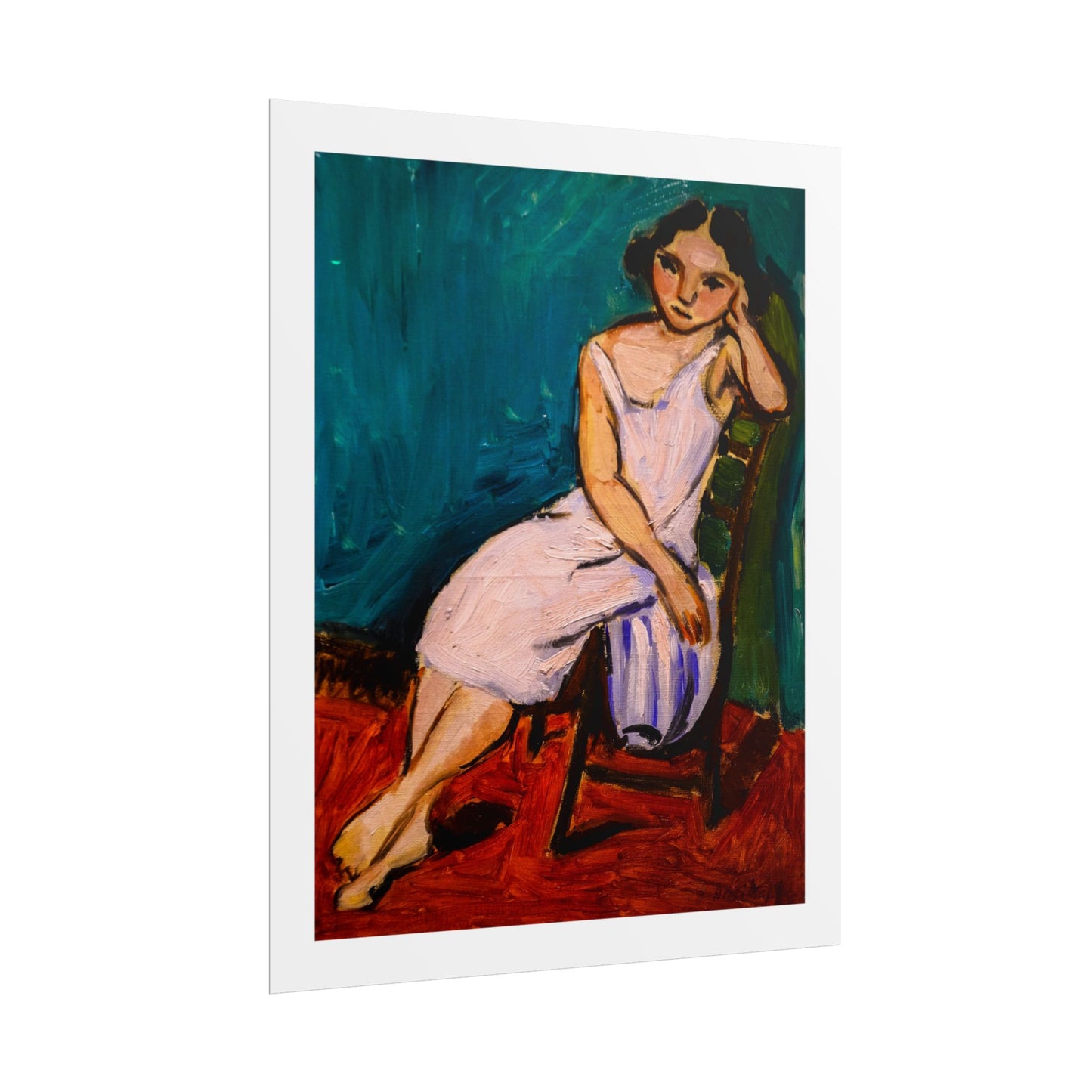 Jeune Fille assise by Henri Matisse Wall Art Print