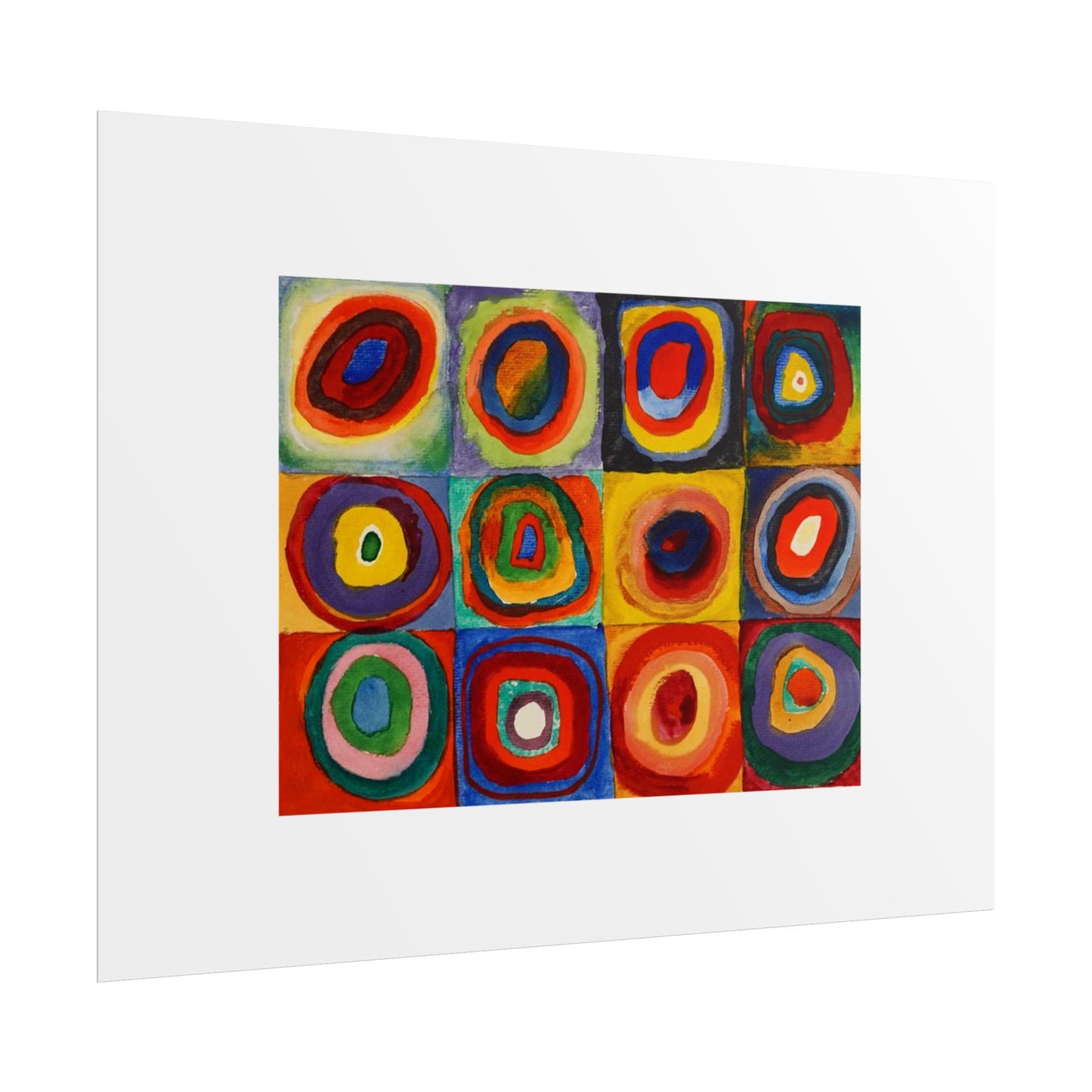 Colour Study, Squares with Concentric Circles by Vassily Kandinsky Wall Art Print