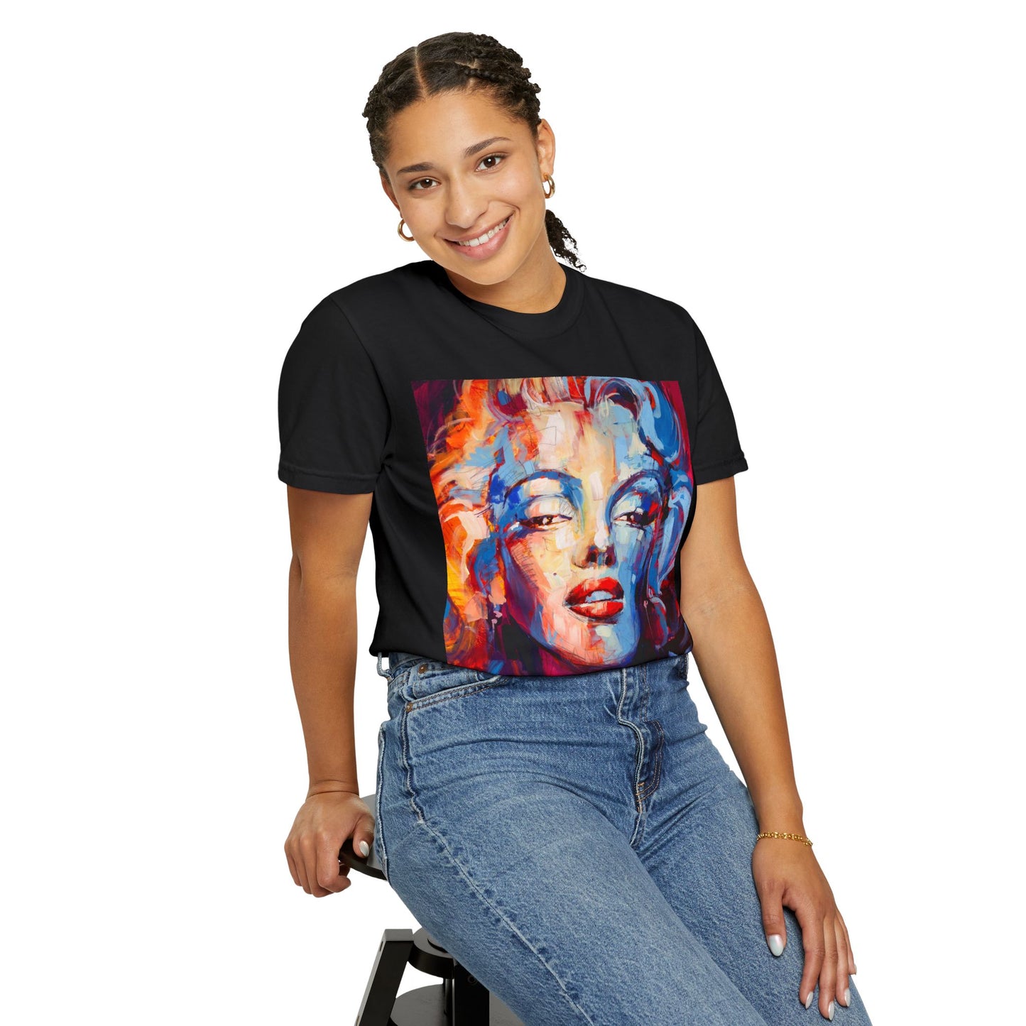 Artistic Pop Portrait T-Shirt — Colorful Marilyn-Inspired Graphic Tee