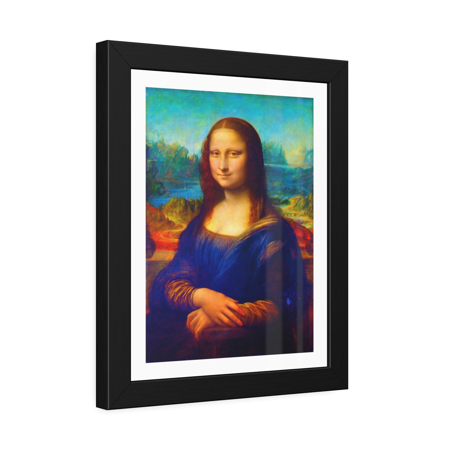 Framed Mona Lisa Poster — Classic Renaissance Art Print in Black Frame