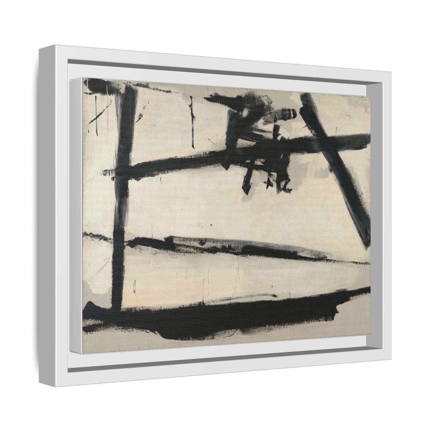Painting Number 2 by Franz Kline Framed Abstract Canvas Art Print
