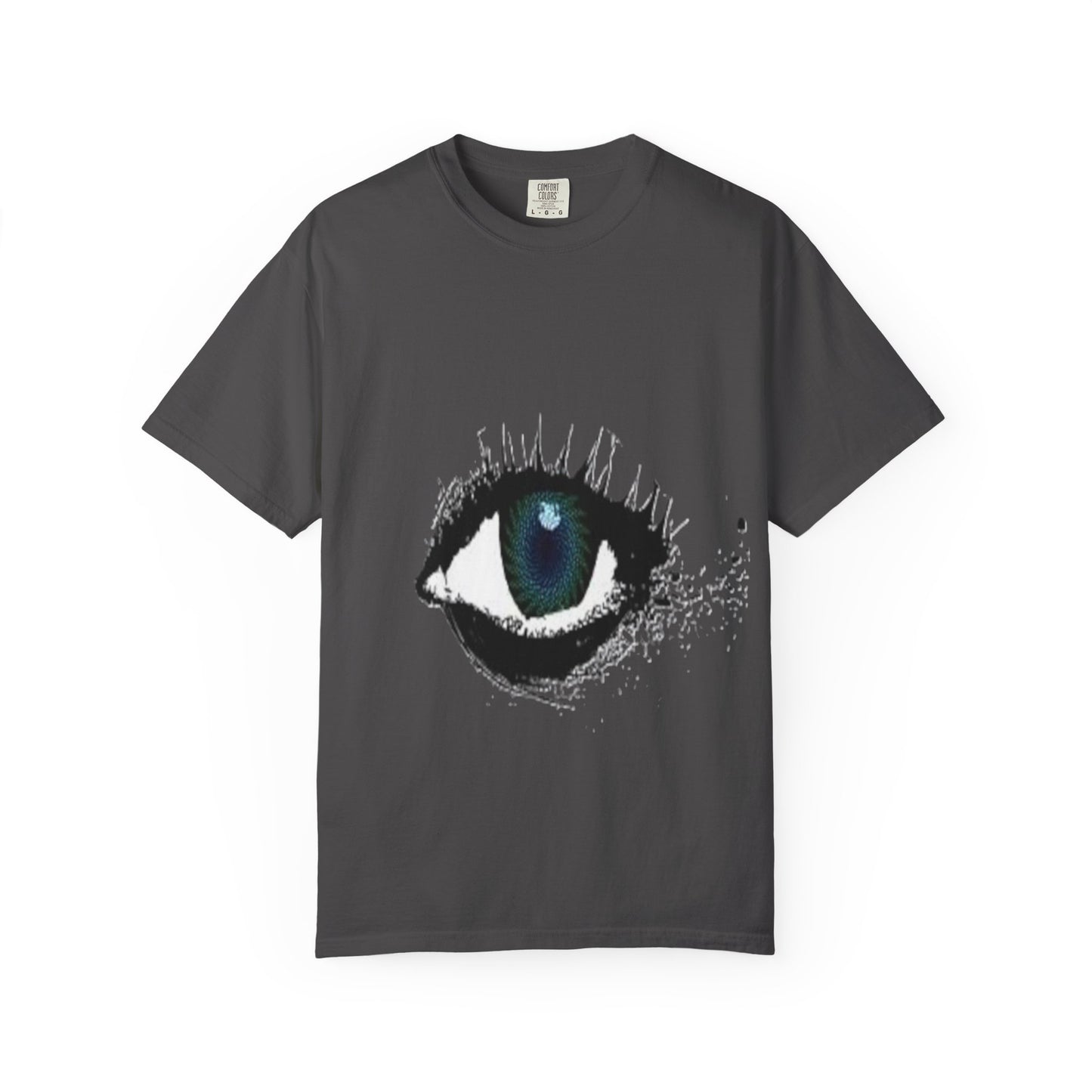 Eye Graphic T-Shirt — Blue Iris Grunge Art Tee