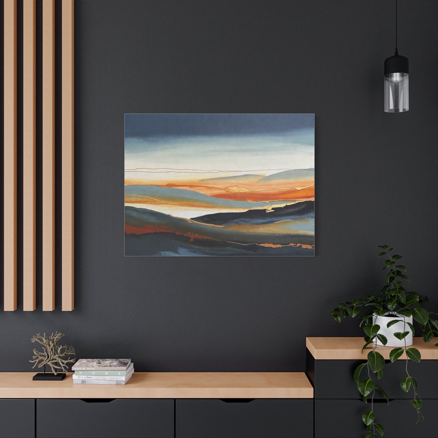Abstract Coastal Sunset Canvas Print — Matte Stretched Wall Art