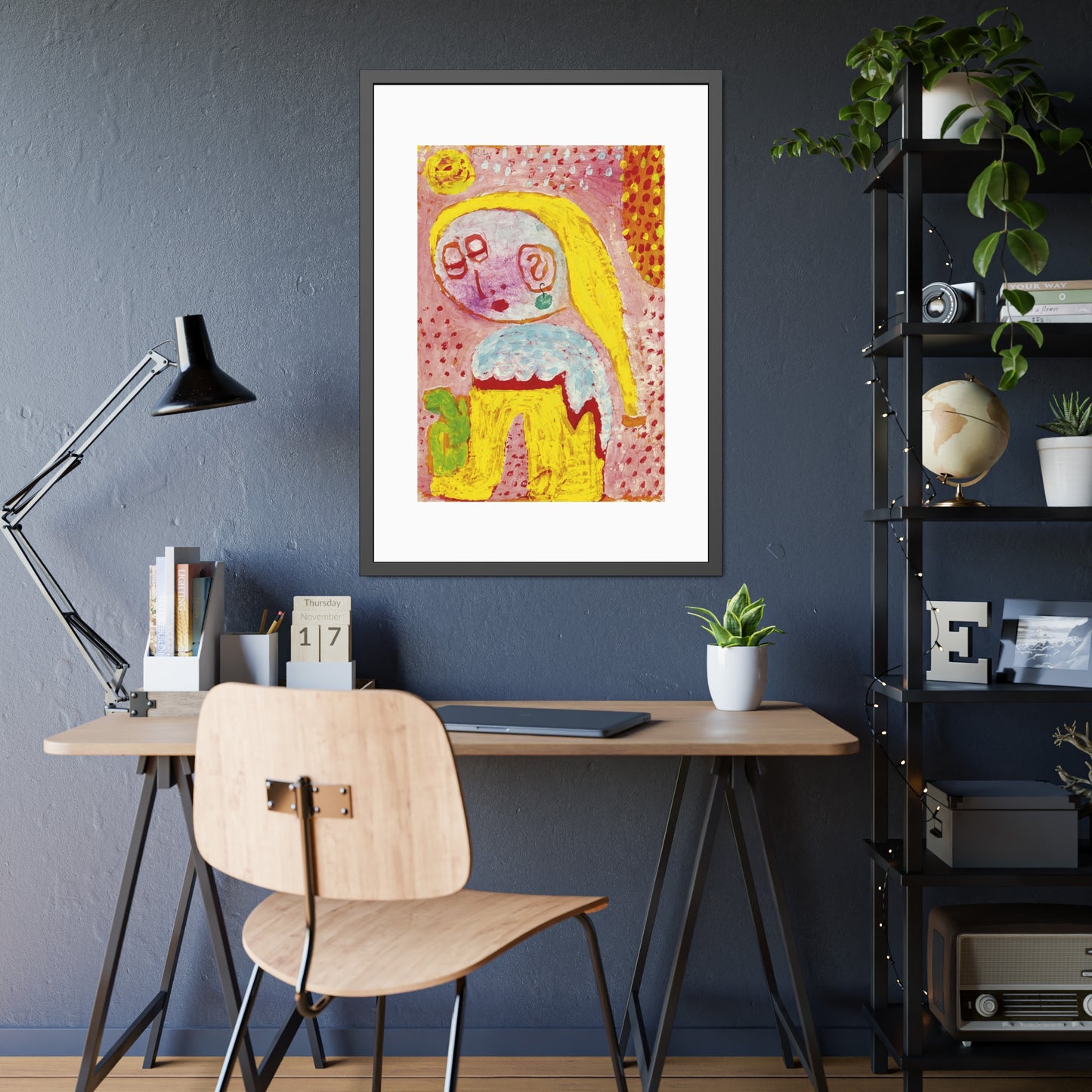 Magdalena vor der Bekehrung by Paul Klee Framed Abstract Wall Art Print