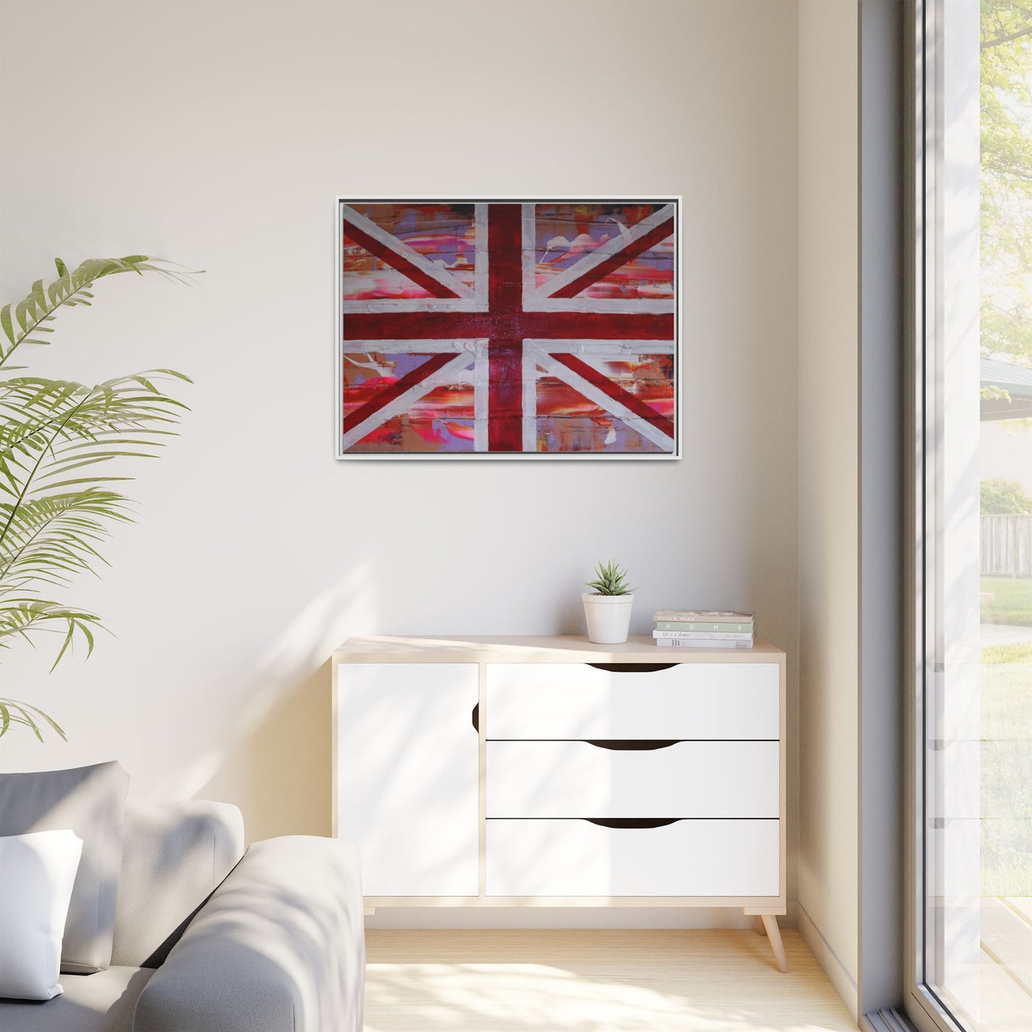 Union Jack is back! by Norman Barrett Framed Matte Canvas Print Wall Art