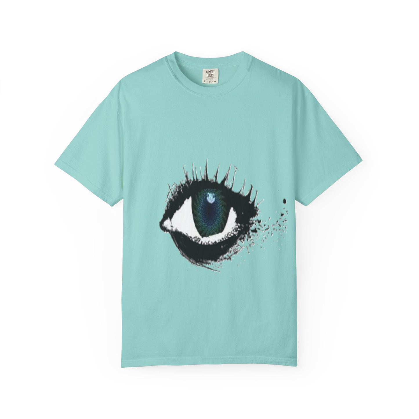 Eye Graphic T-Shirt — Blue Iris Grunge Art Tee
