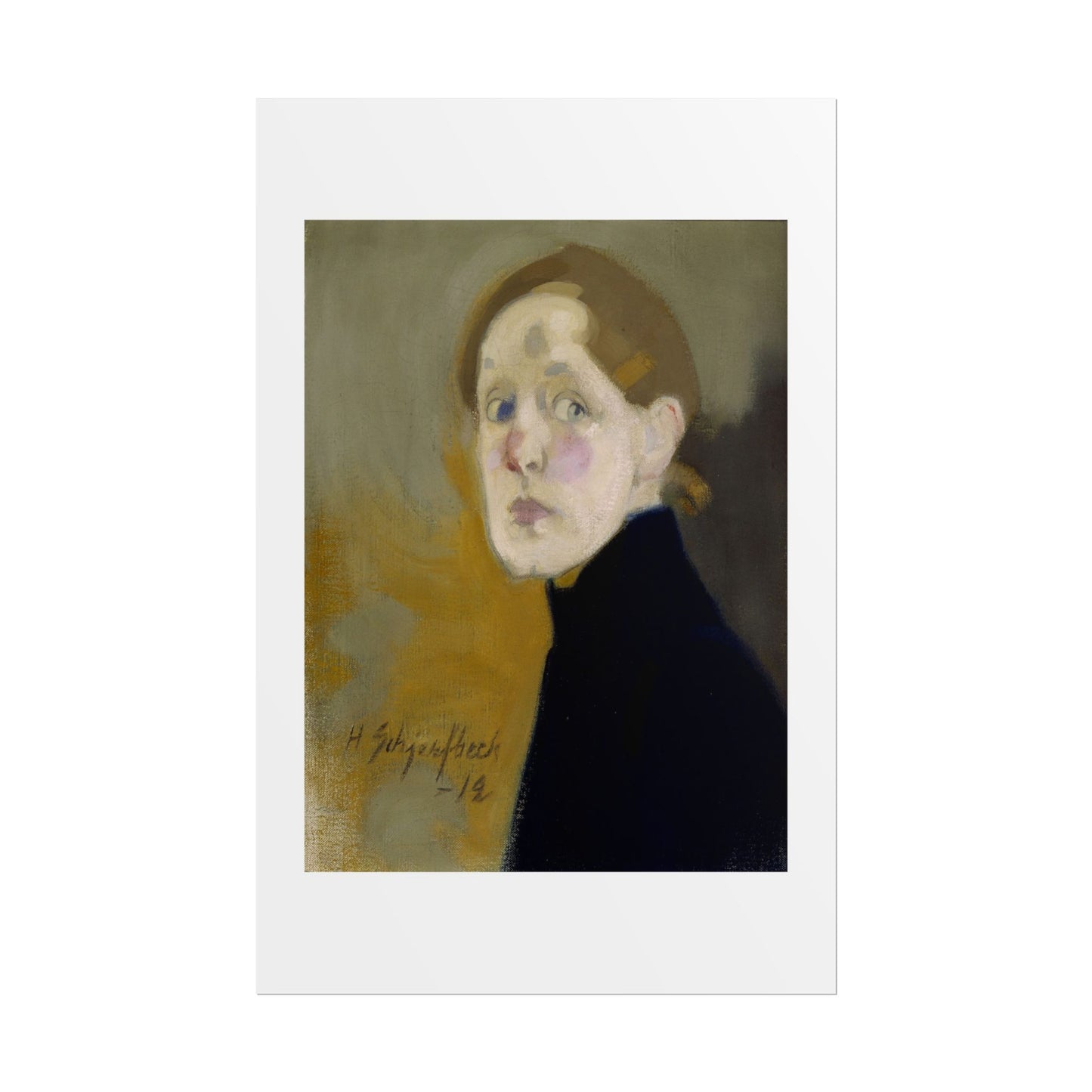 Selbstbildnis by Helena Schjerfbeck Wall Art Print