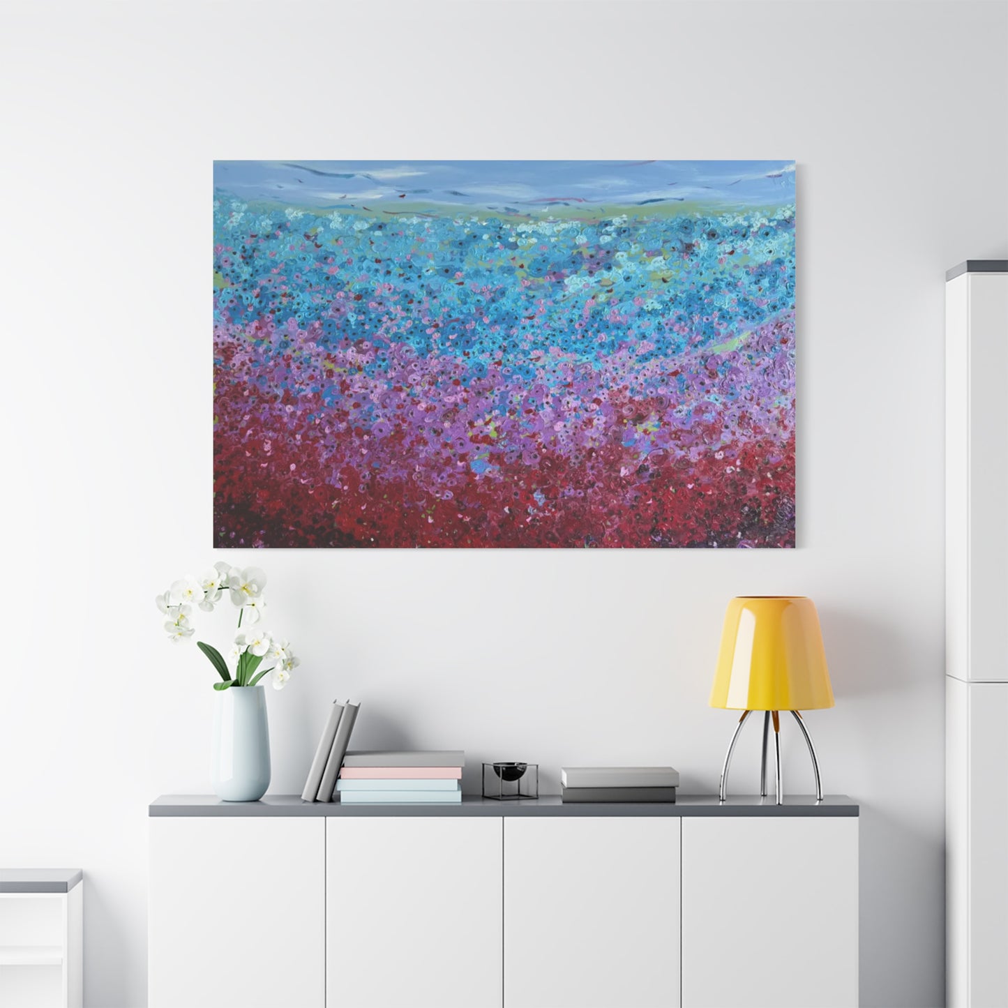 Bloom by Unknown Abstract Coastal Bloom Canvas Wall Art — Matte Stretched 1.25"