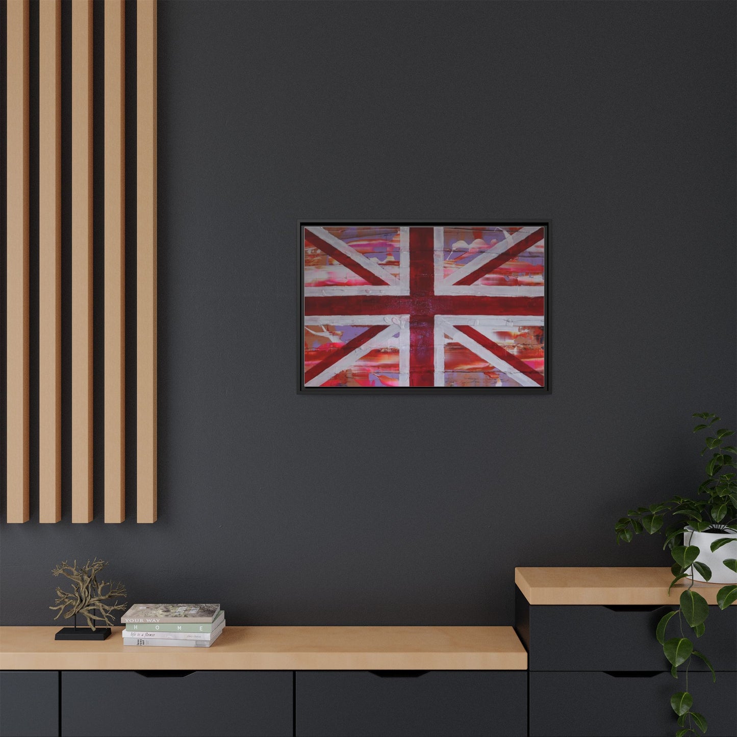Union Jack is back! by Norman Barrett Framed Matte Canvas Print Wall Art