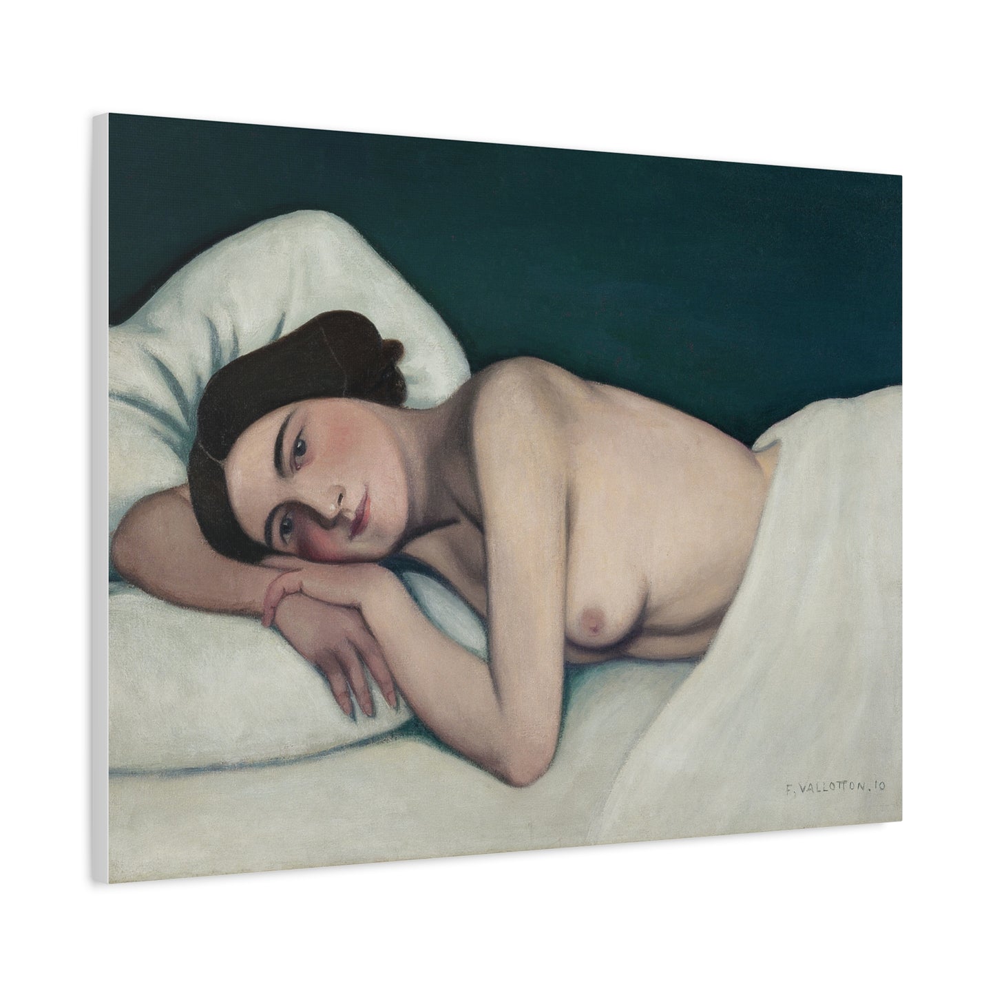 Nu au lit by Félix Vallotto Matte Canvas Wall Art Print