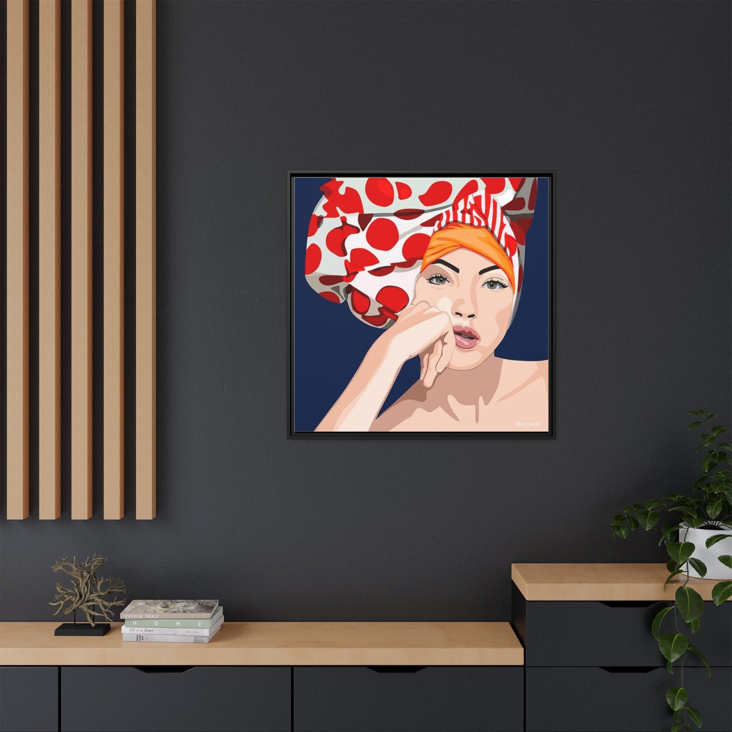 Vivid 20 by Orit Fuchs Pop Art Matte Canvas Framed Wall Art Print