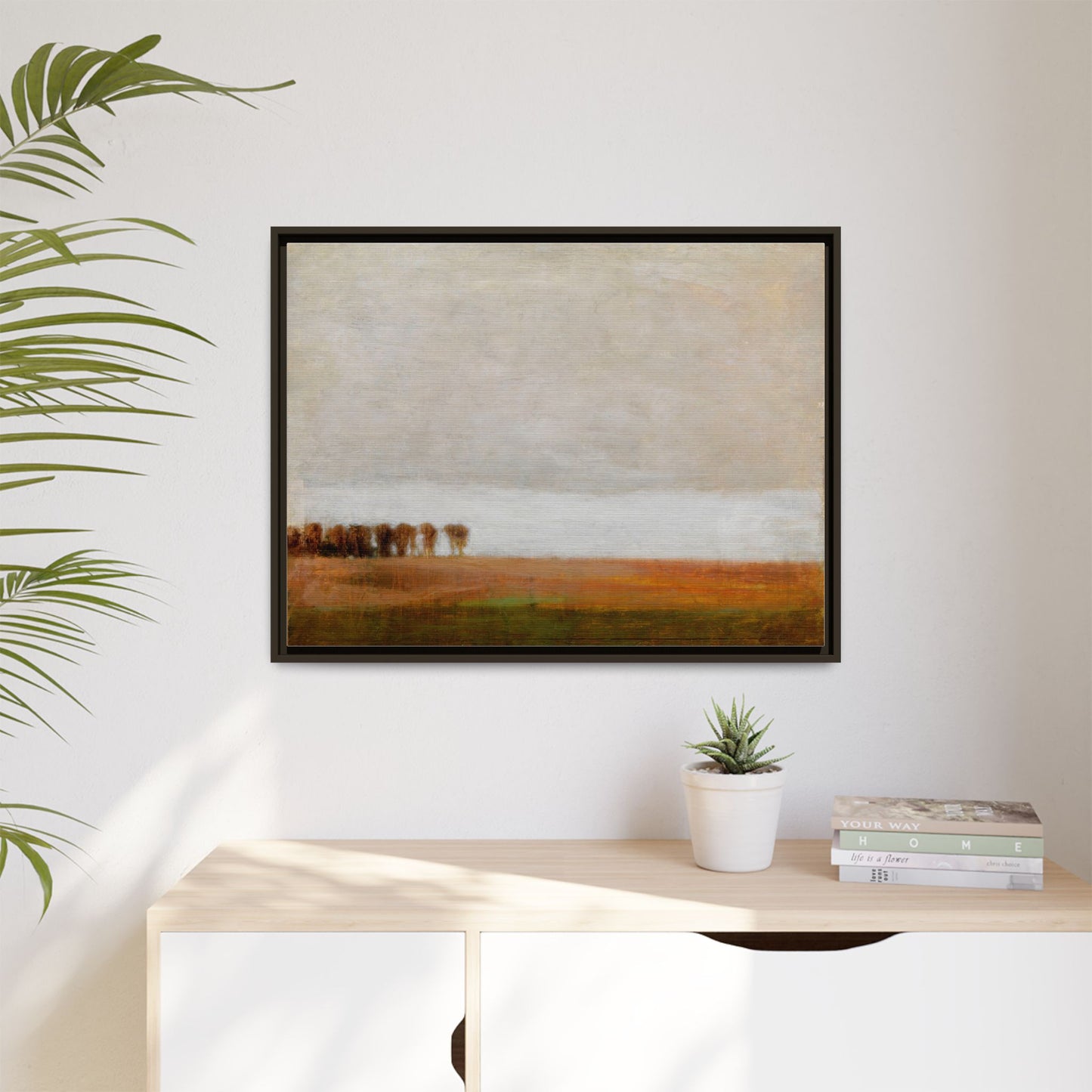 View of Jaegersborg Allé, North of Copenhagen by Vilhelm Hammershøi Framed Matte Canvas Wall Art Print