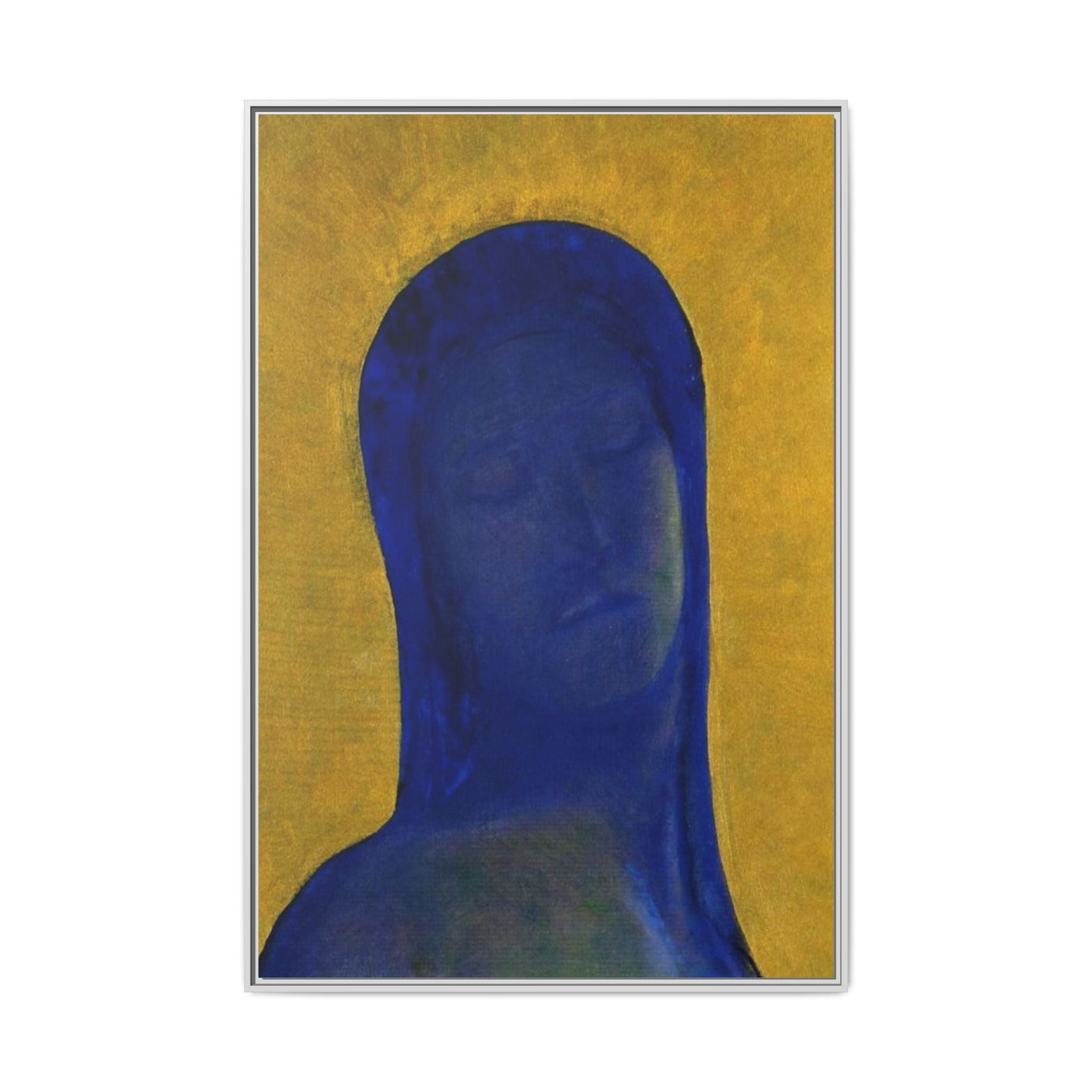 Closed Eyes by Odilon Redon Framed Matte Canvas Wall Art Print