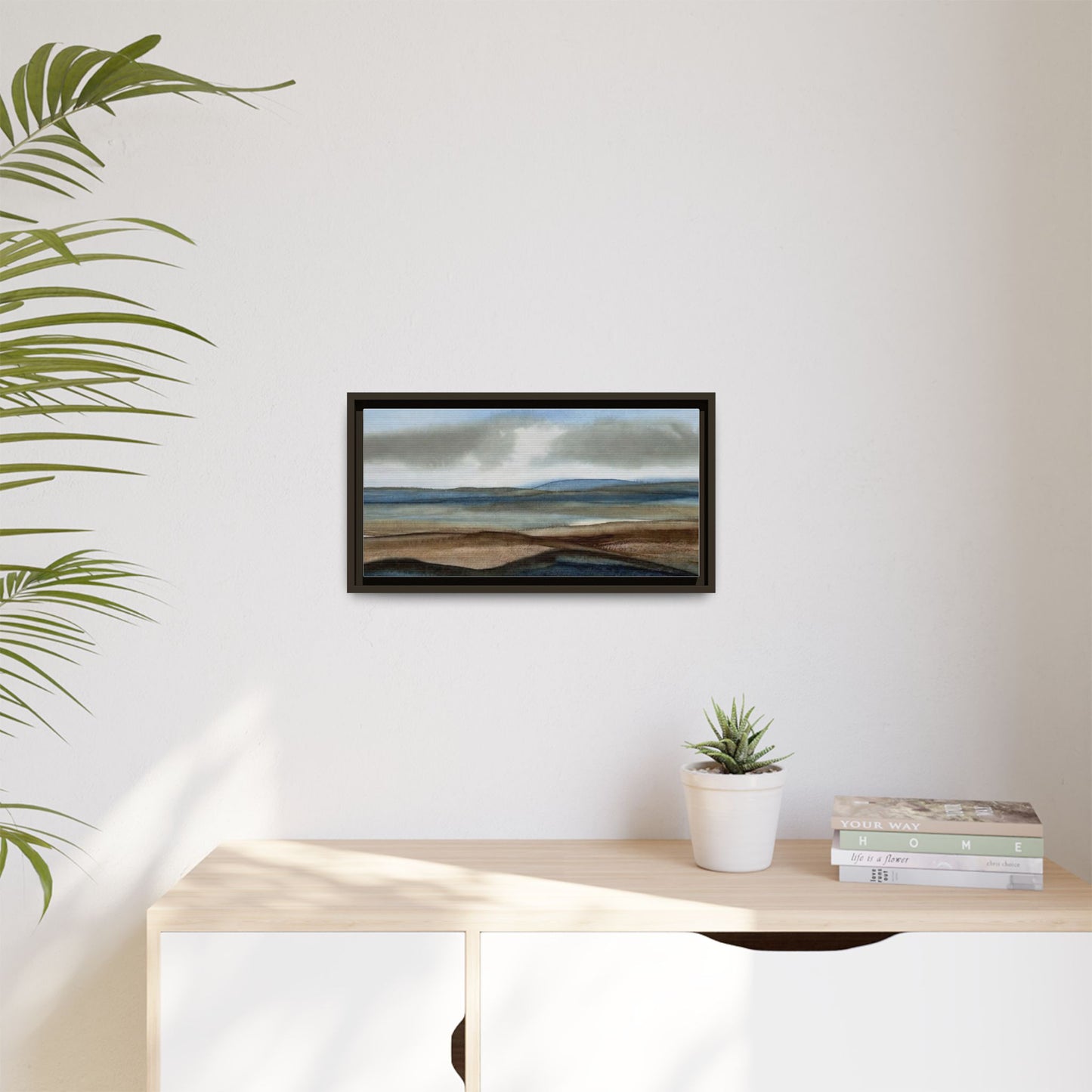 Matte Canvas Landscape, Framed (Multi-color)