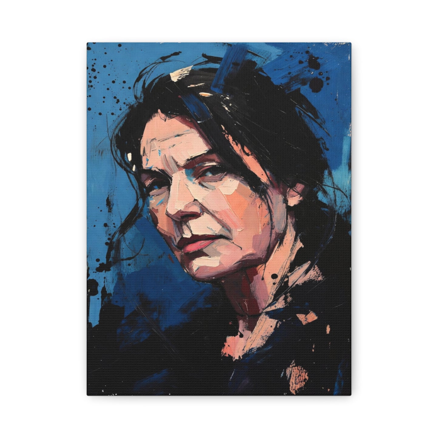 Expressionist Portrait Canvas — Matte Stretched Wall Art