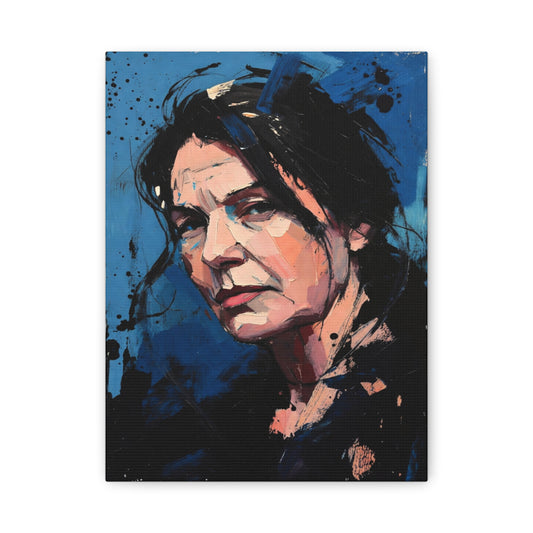 Expressionist Portrait Canvas — Matte Stretched Wall Art