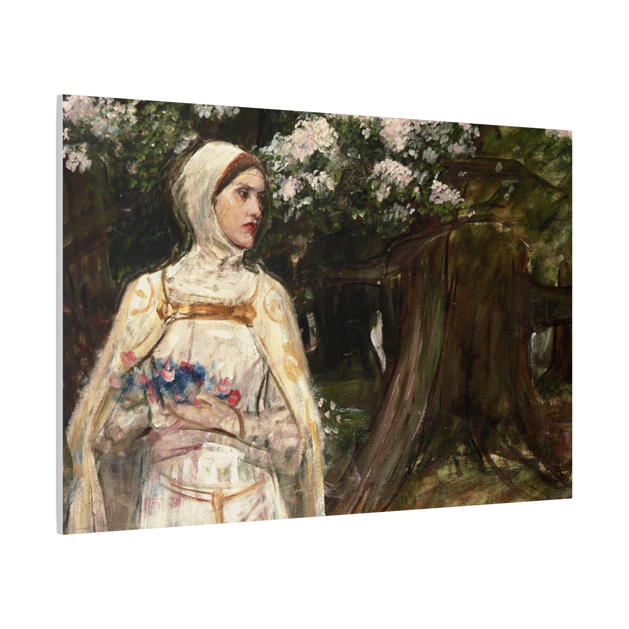 Matilda (formerly called Beatrice) by John William Waterhouse Matte Canvas Wall Art Print