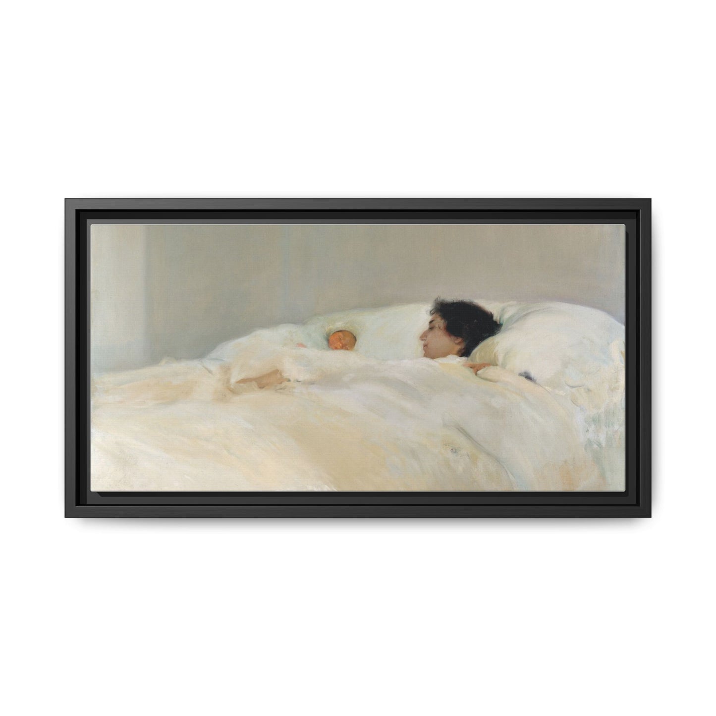 Mother by Joaquin Sorolla y Bastida Framed Matte Canvas Wall Art Print