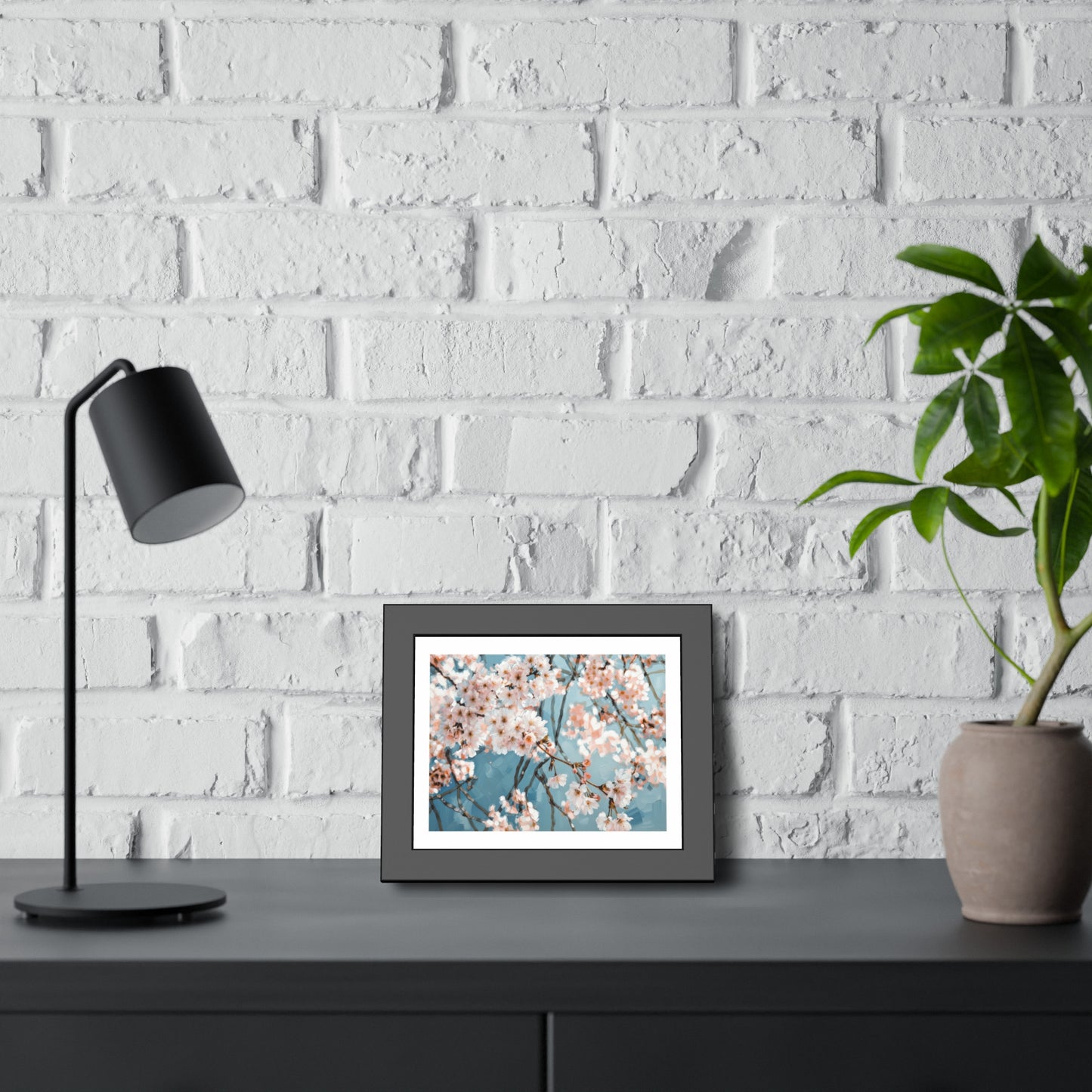 Cherry Blossom Framed Poster — Floral Wall Art Print