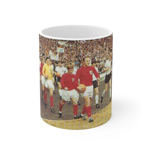 1966 World Cup Final Football Mug — Retro Soccer Match Scene 11oz
