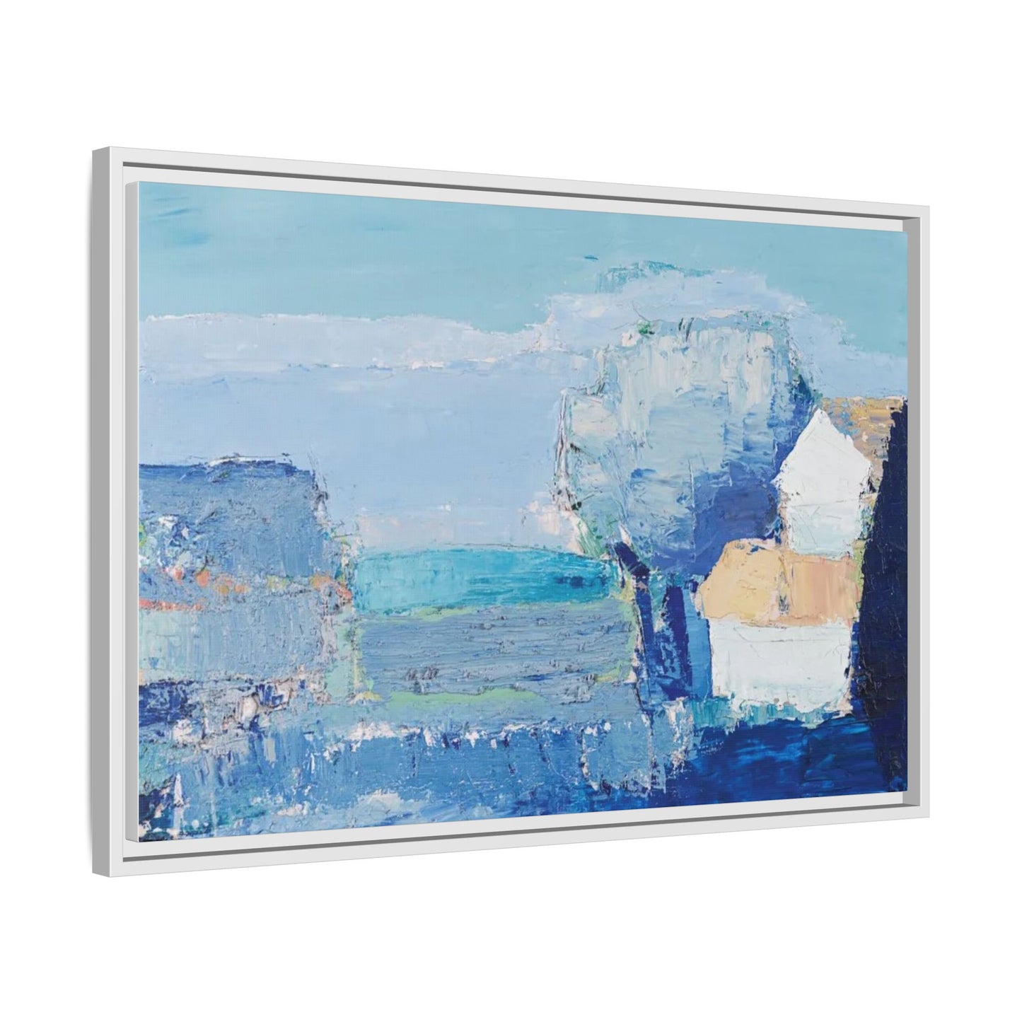 Paysage de Provence by Nicolas de Staël Framed Matte Canvas Seascape Wall Art Print